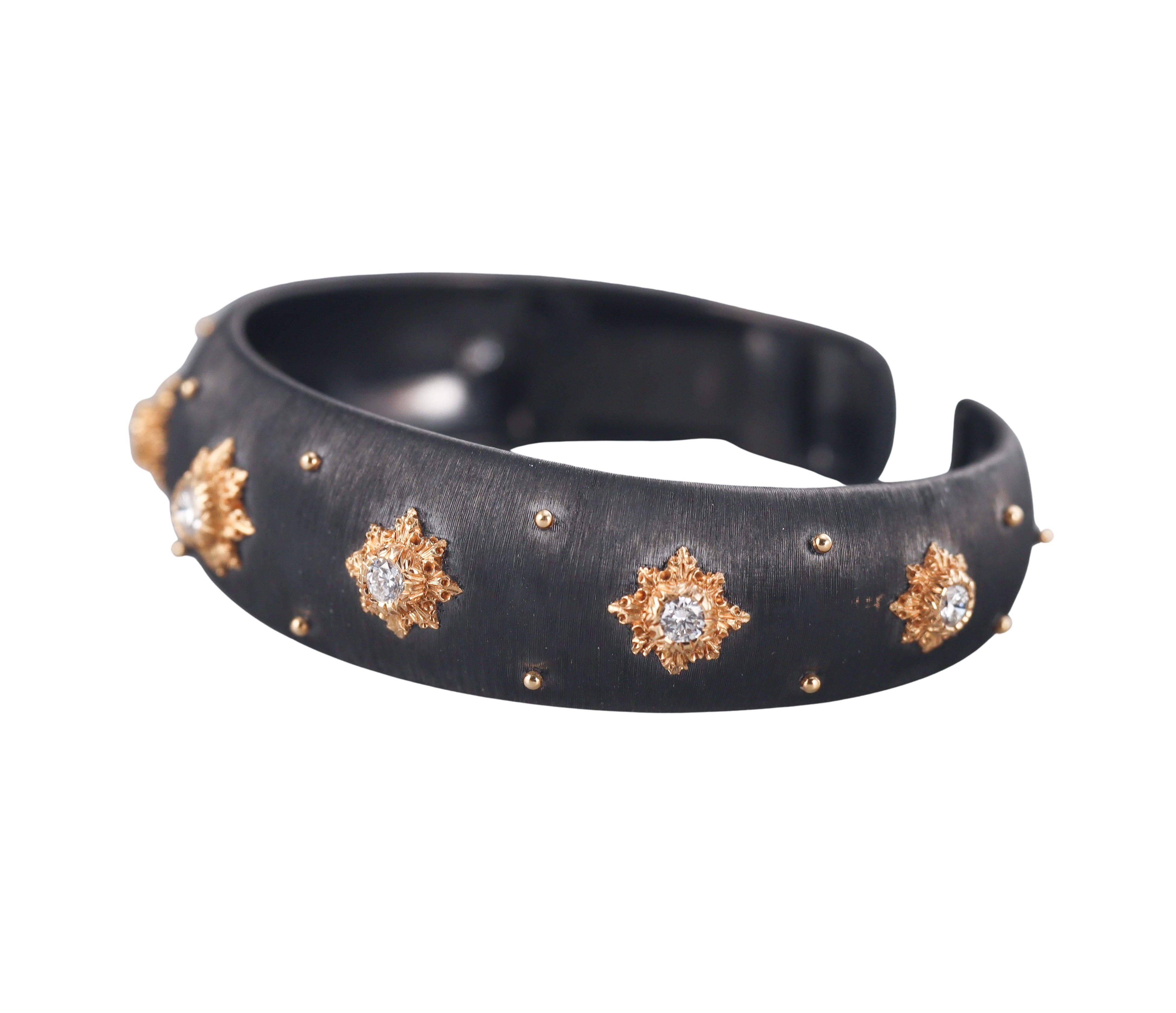 Buccellati Macri DLC Yellow Gold Diamond Bracelet