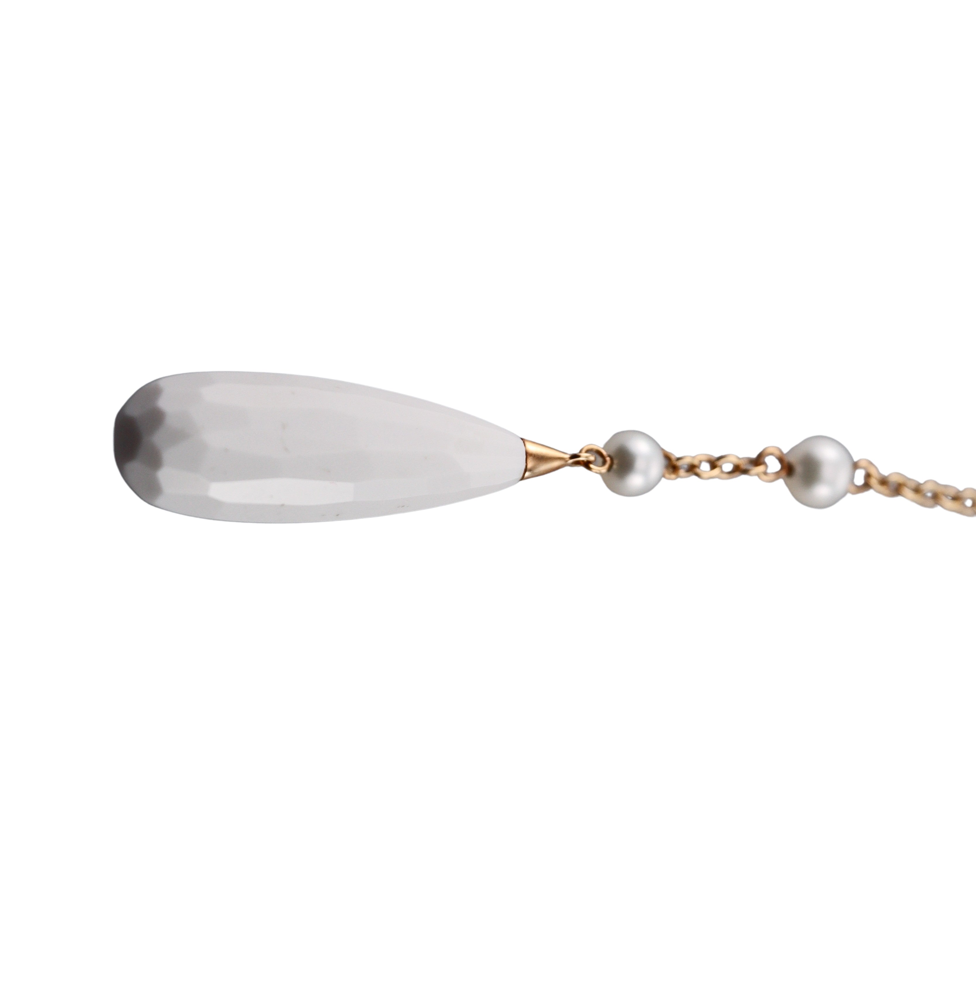 Mimi Milano Shan Teki Pearl Diamond Agate Gold Pendant Necklace