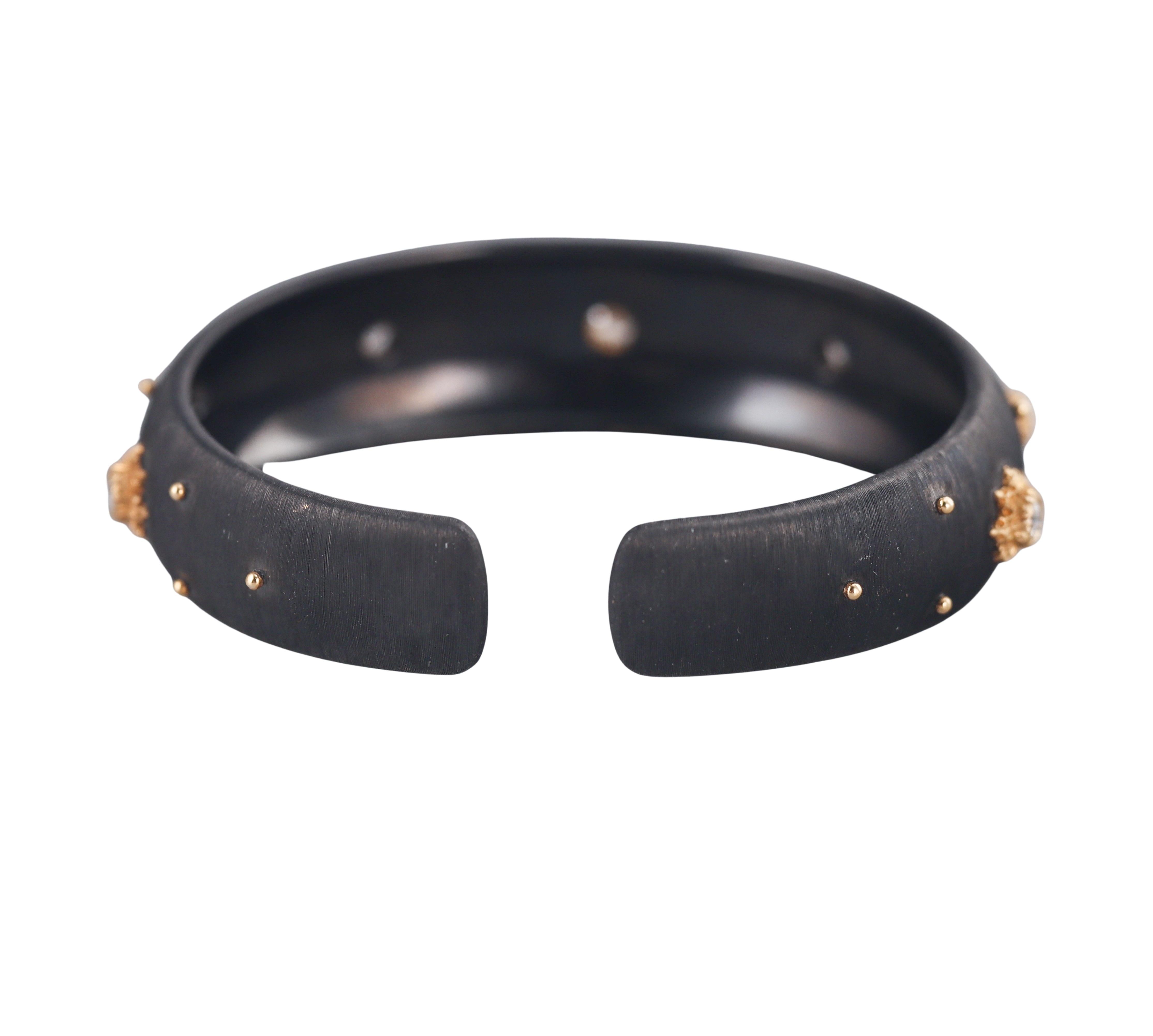 Buccellati Macri DLC Yellow Gold Diamond Bracelet