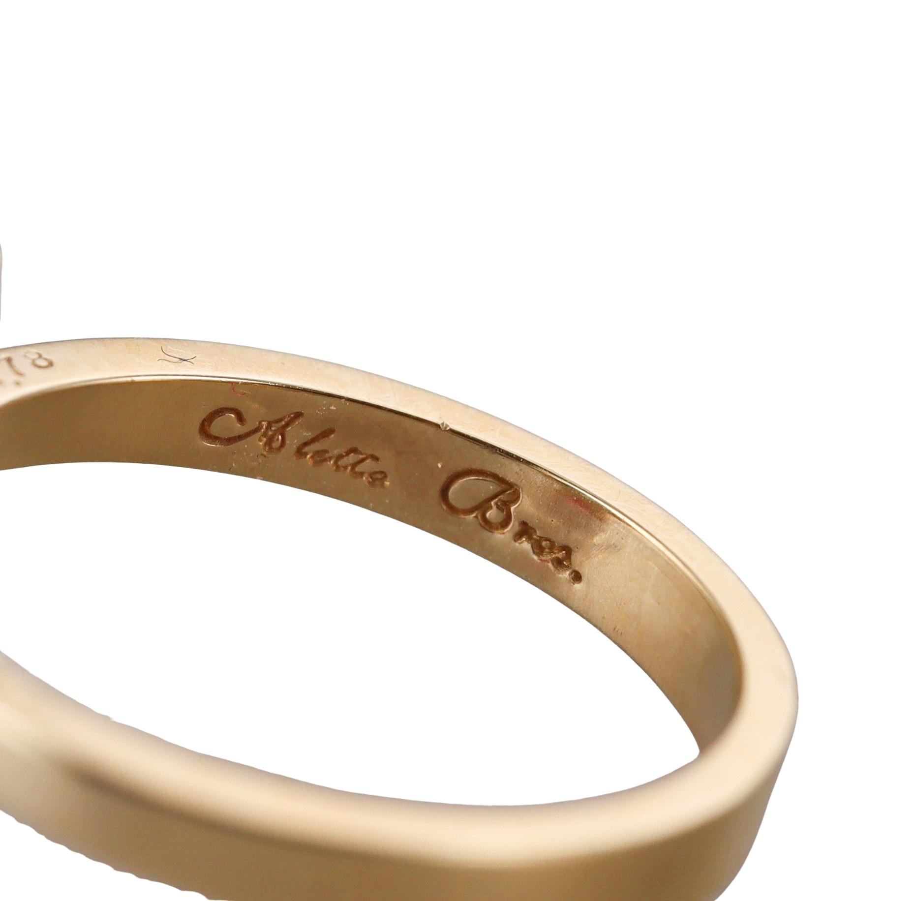 Aletto Brothers Blue Zircon Ruby Diamond Gold Ring