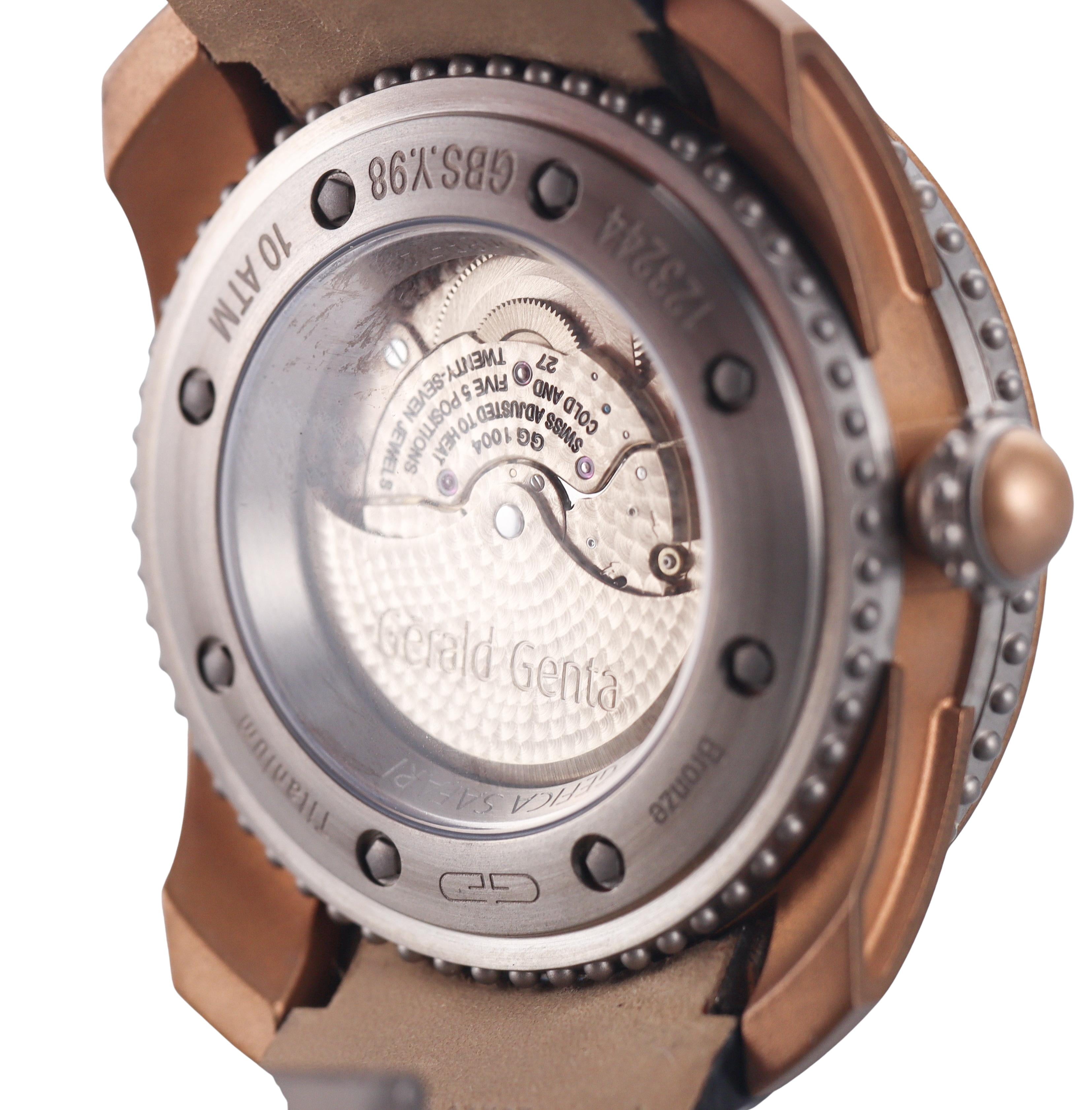Gerald Genta Gefica Safari Bi-Retro GBS.Y.98 Bronze Titanium Automatic Watch