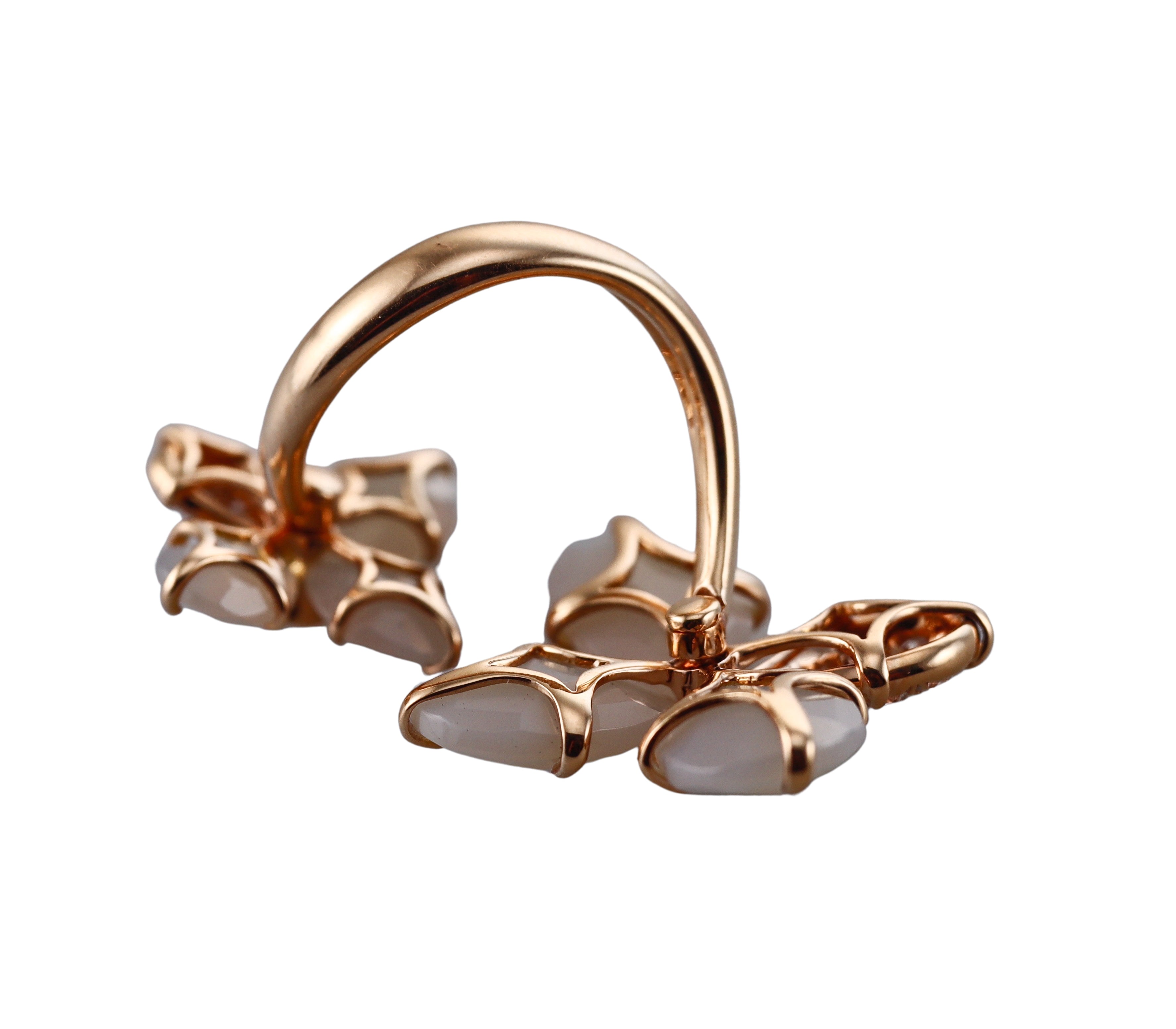 Mimi Milano Bloom Agate Diamond Spinel Flower Gold Ring