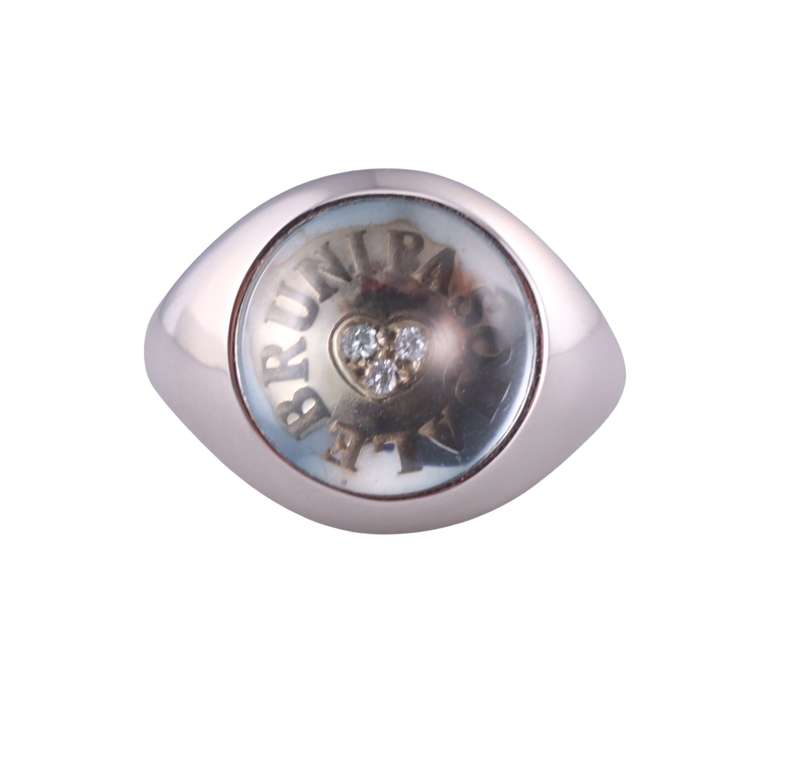 Pasquale Bruni 18k Gold Diamond Blue Topaz Ring