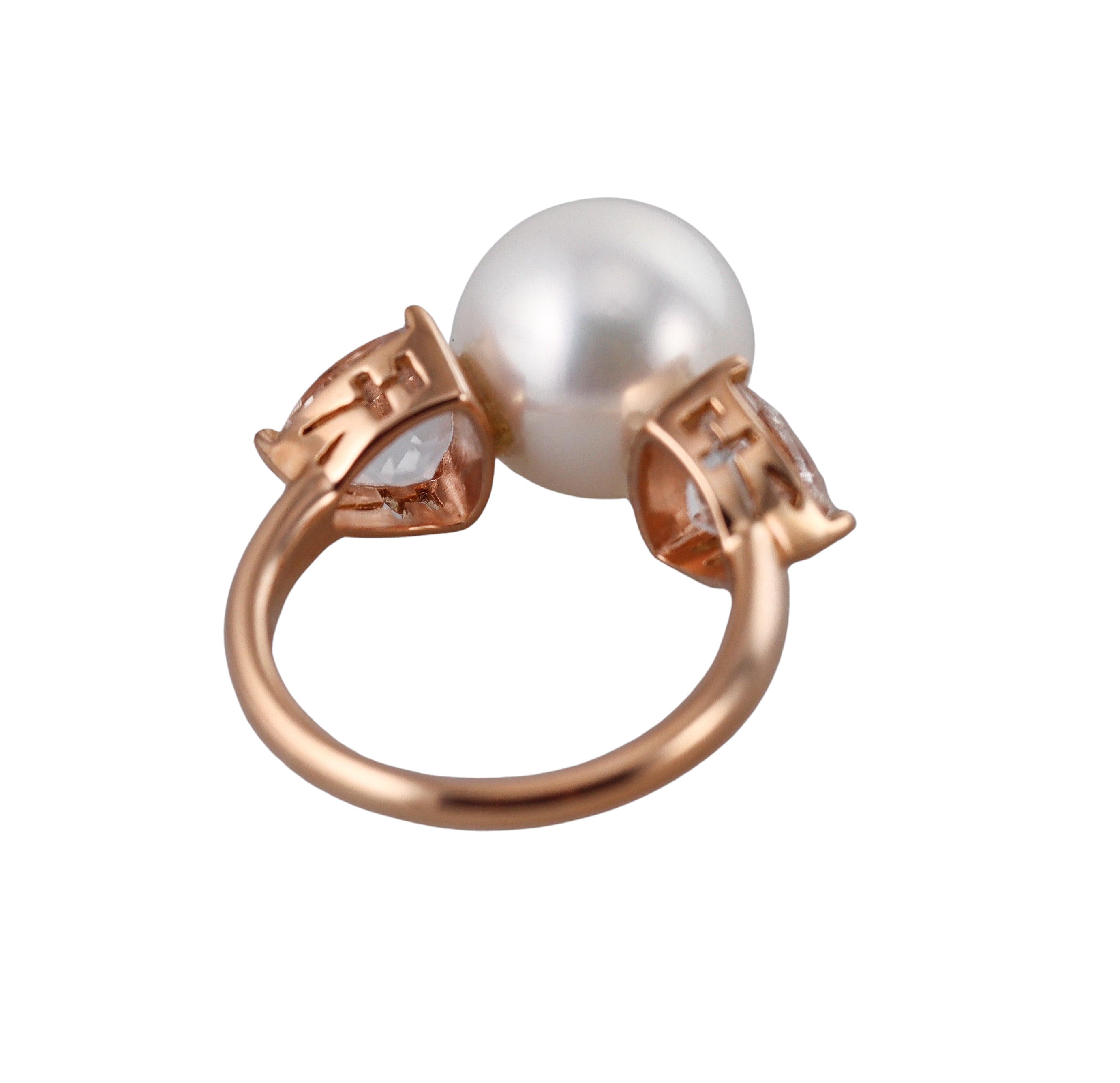 Mimi Milano Happy Prasiolite Pearl Gold Ring