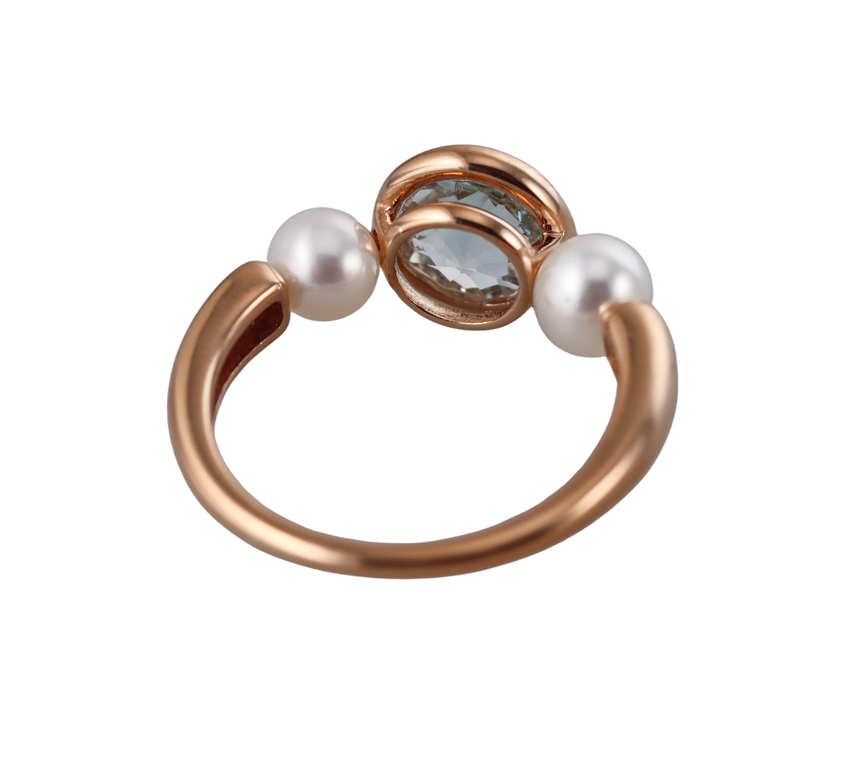 Mimi Milano Happy Prasiolite Pearl Gold Ring
