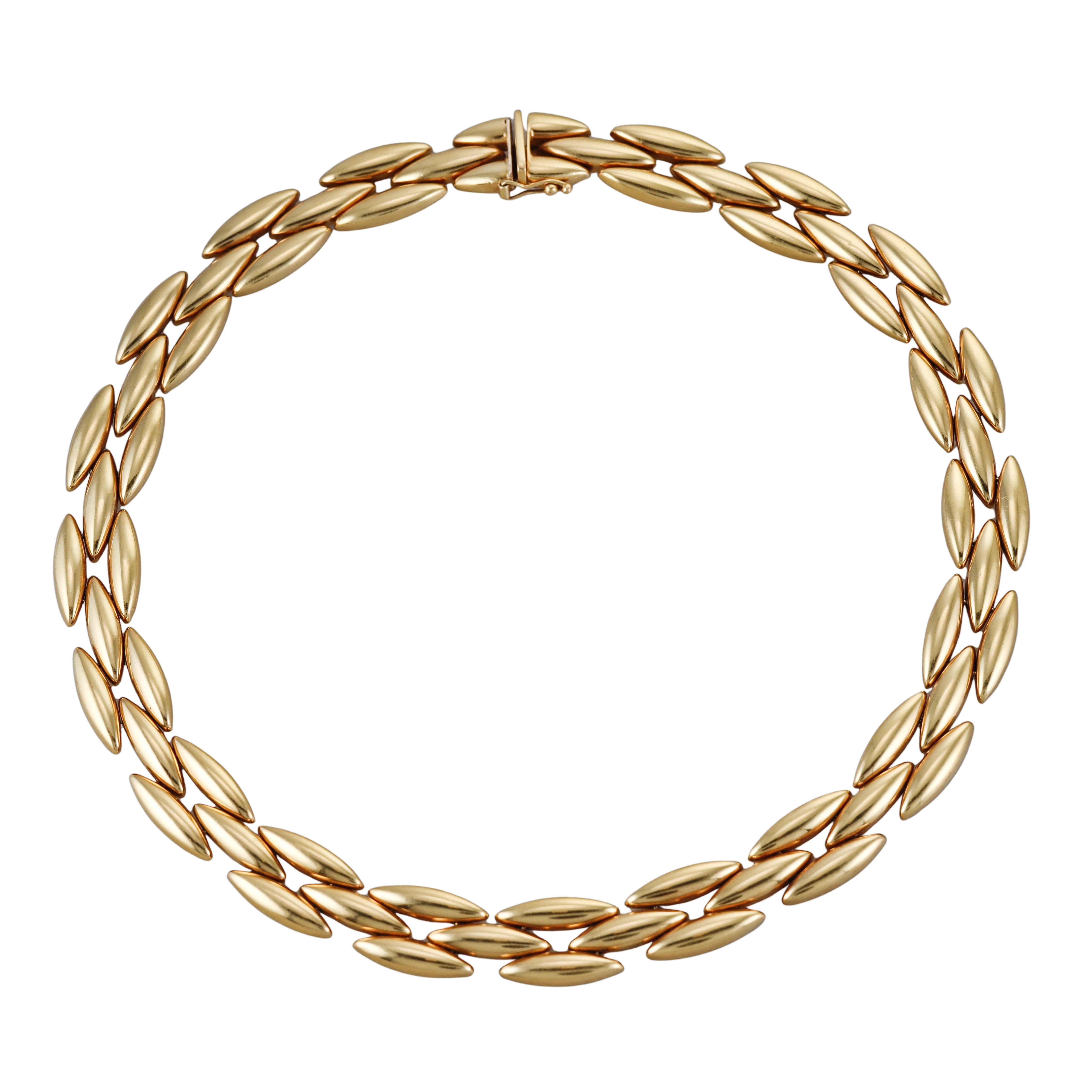 Cartier Gentiane Gold Three Row Necklace