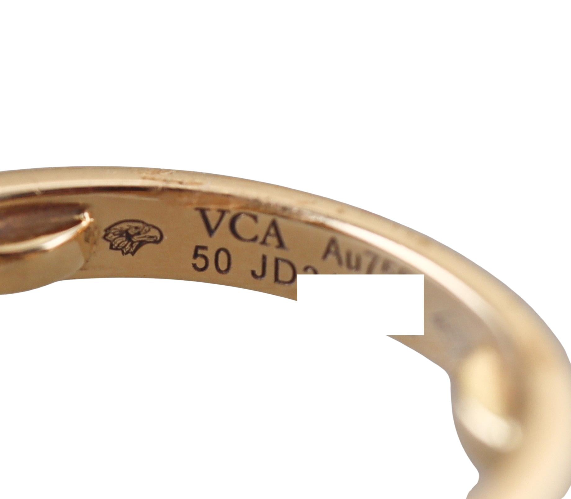 Van Cleef & Arpels Vintage Alhambra Onyx Diamond Gold Ring