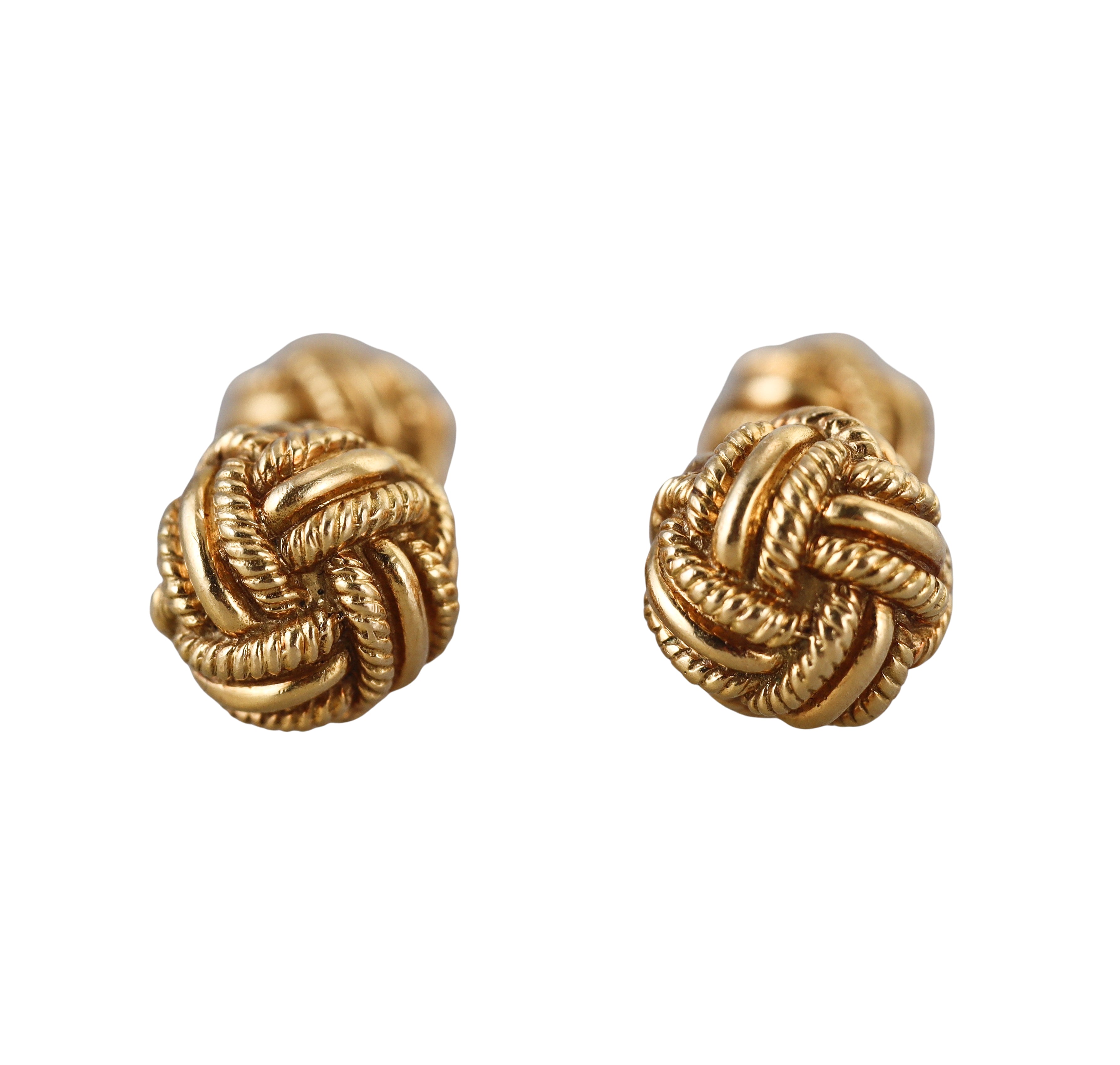 Jean Schlumberger Woven Knot Gold Cufflinks