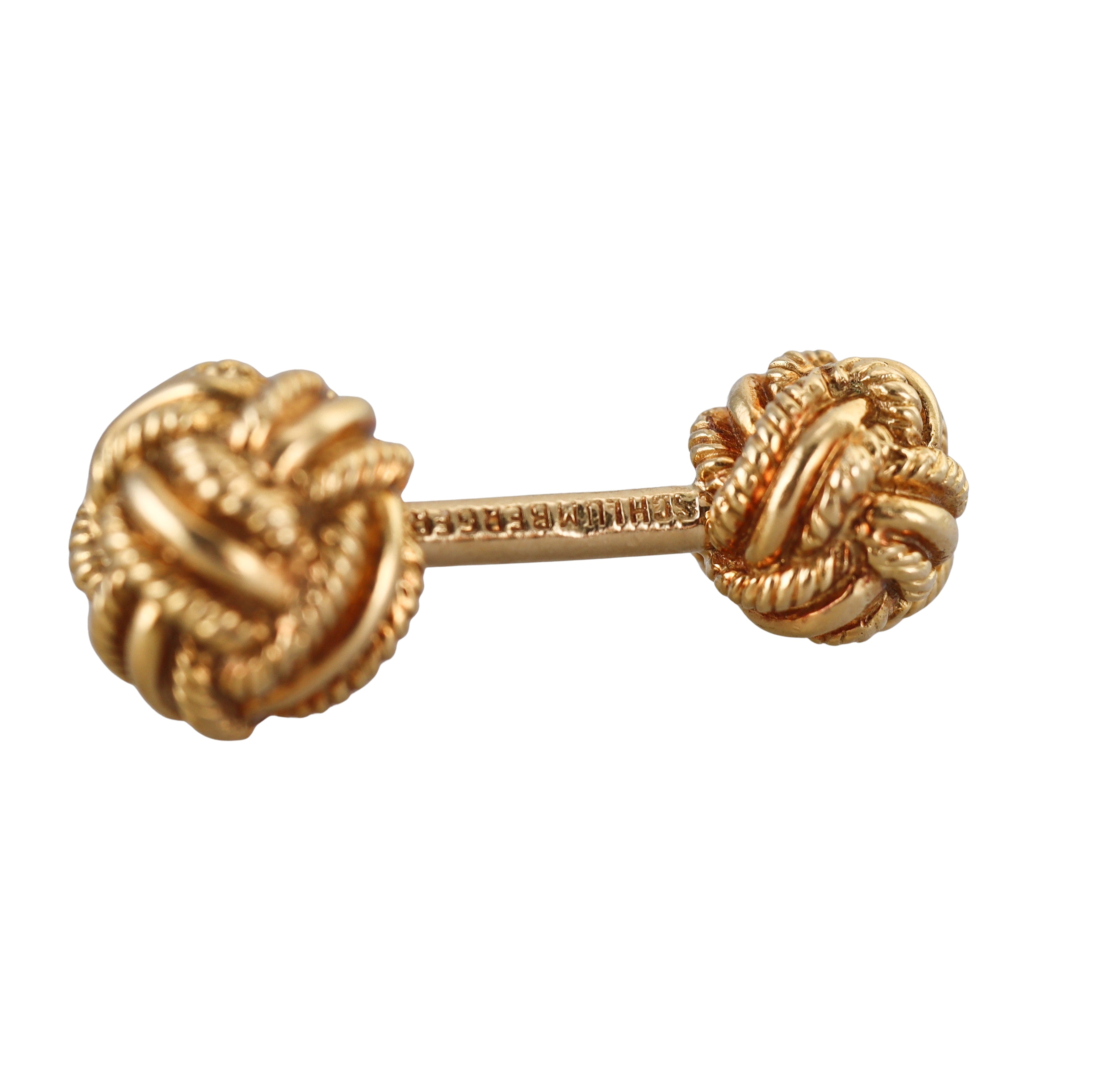 Jean Schlumberger Woven Knot Gold Cufflinks