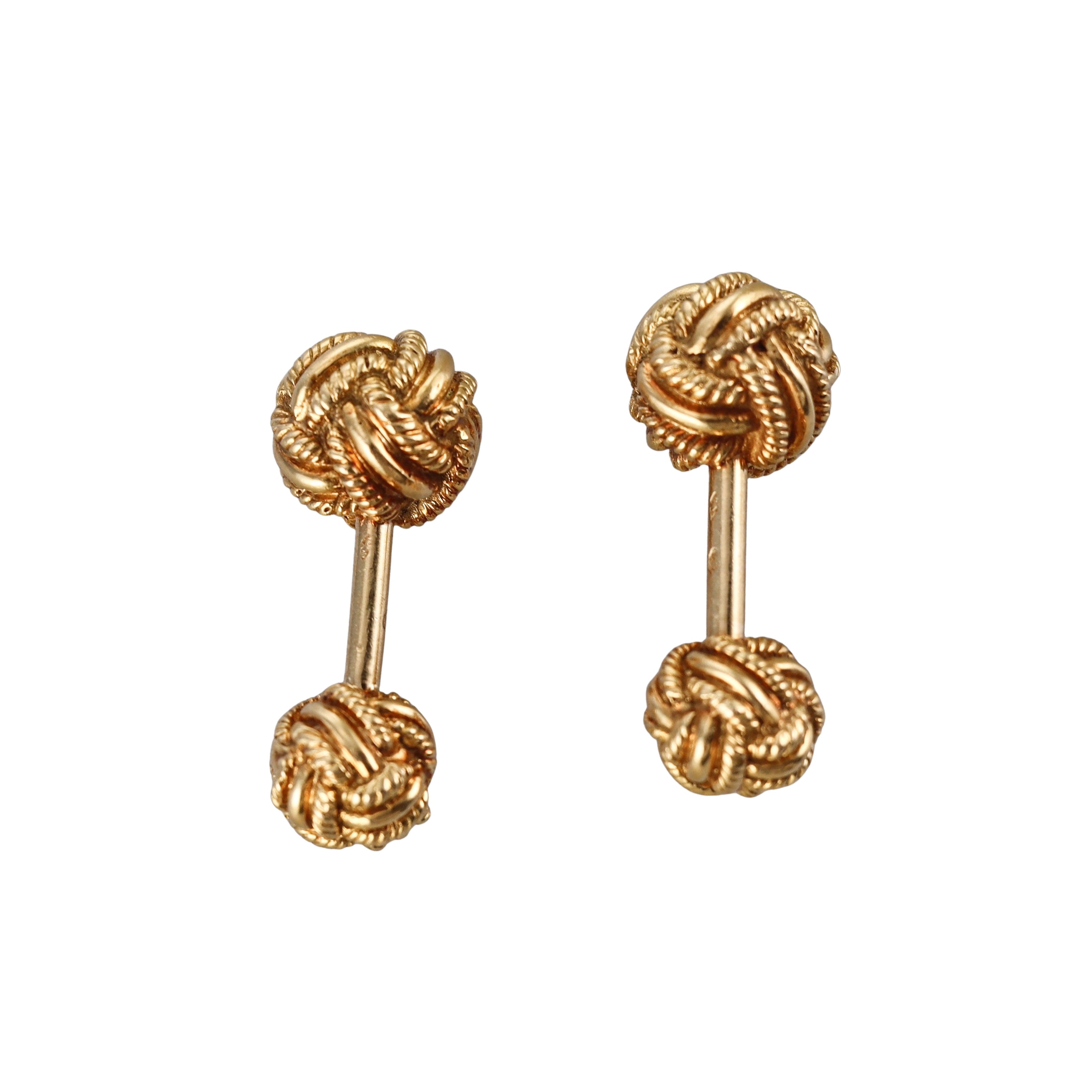 Jean Schlumberger Woven Knot Gold Cufflinks