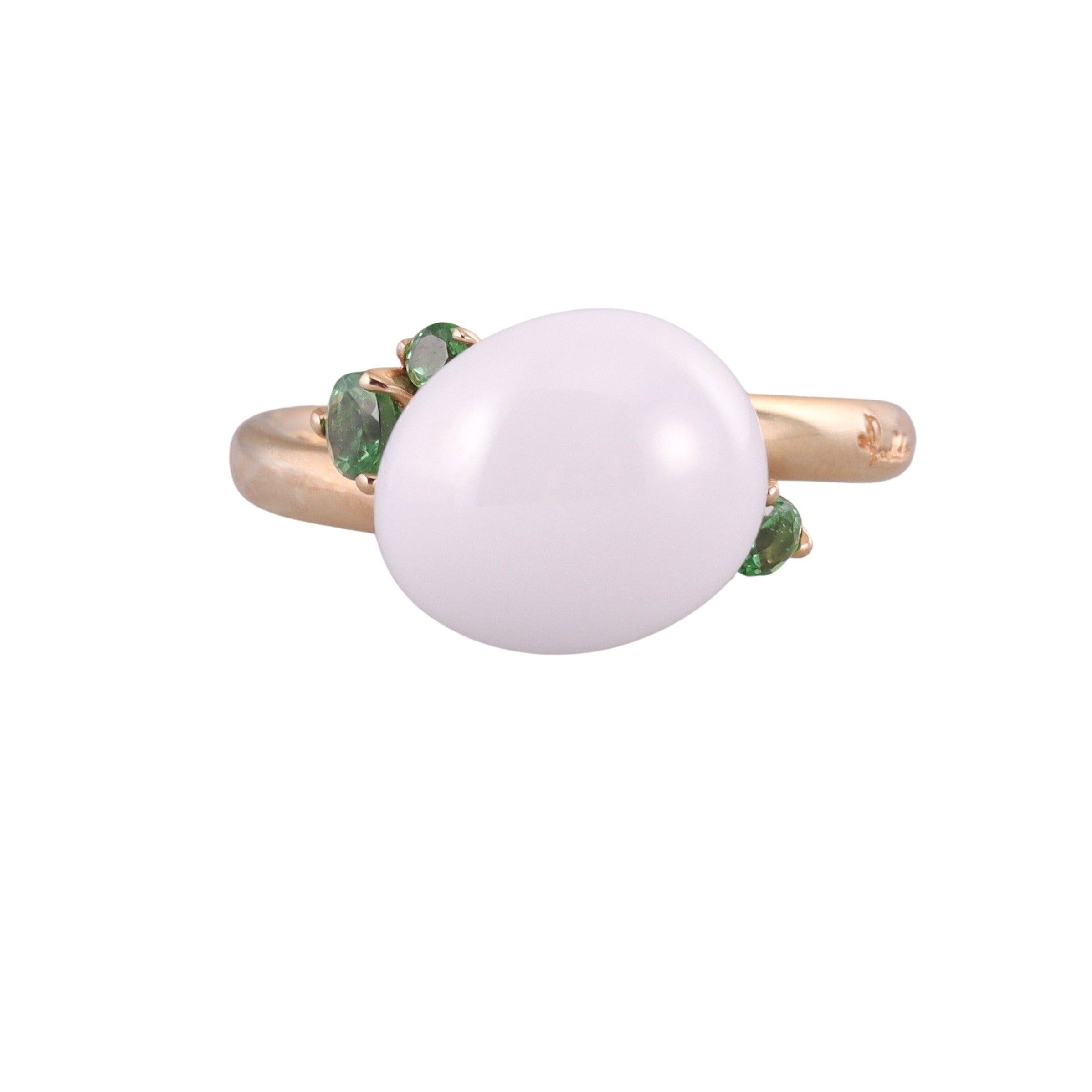 Pomellato Capri 18k Gold Ceramic Tsavorite Ring