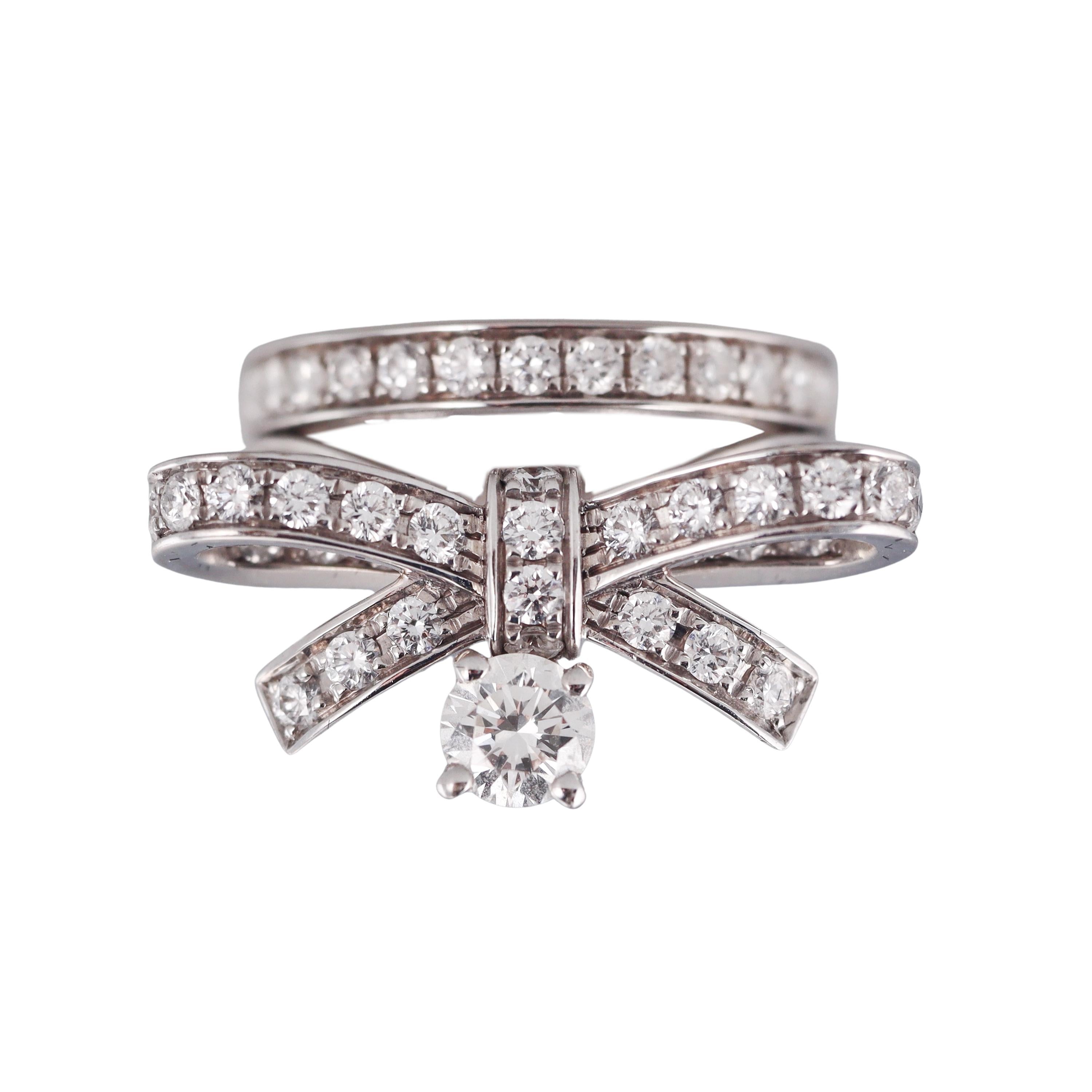Chanel Ruban Diamond Gold Bow Ring
