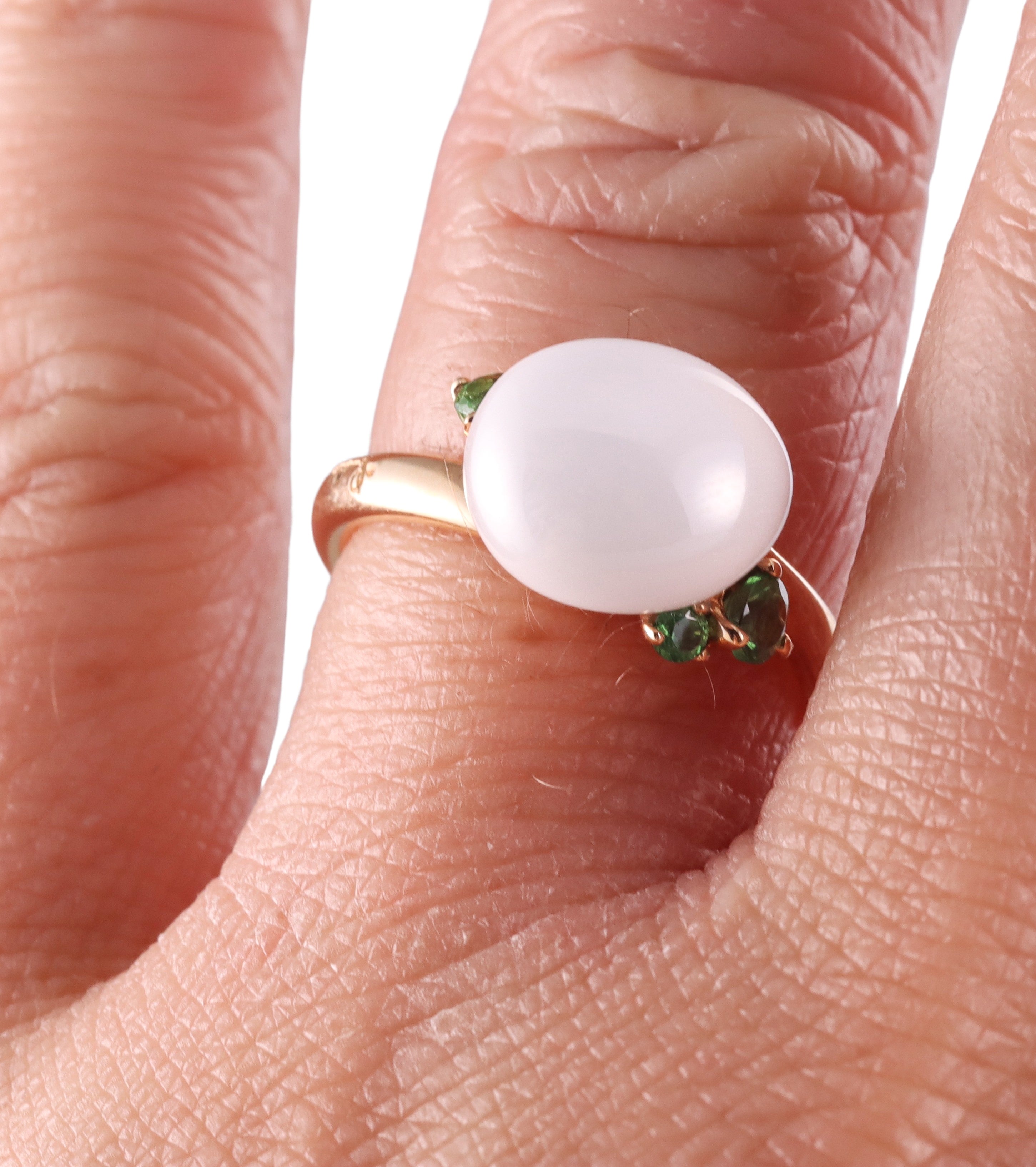 Pomellato Capri 18k Gold Ceramic Tsavorite Ring