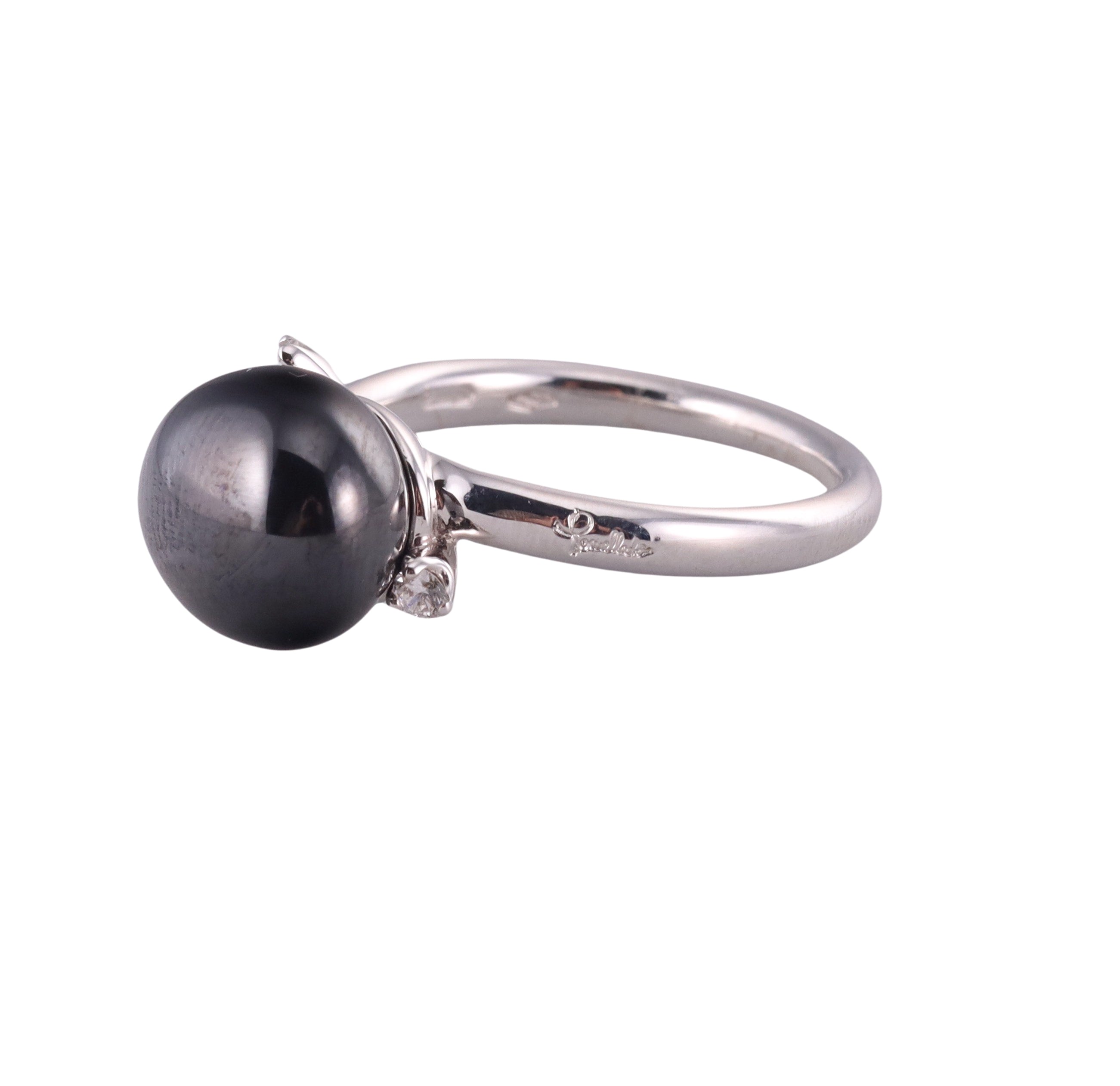 Pomellato Capri Ceramic Diamond 18k Gold Ring