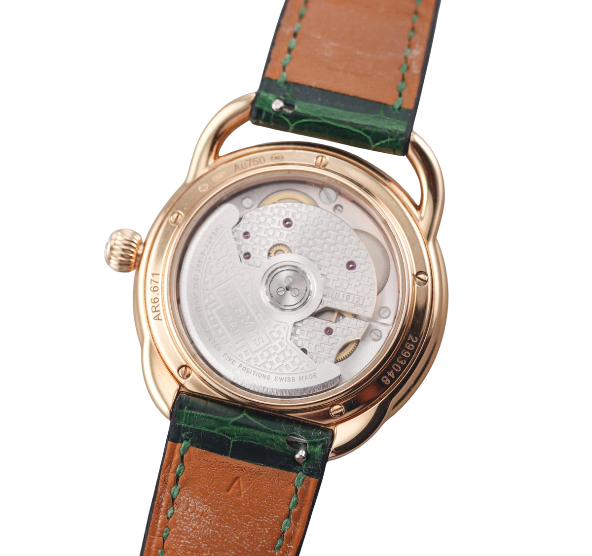 Hermes Arceau Ecuyere Rose Gold Diamond Watch AR6.671