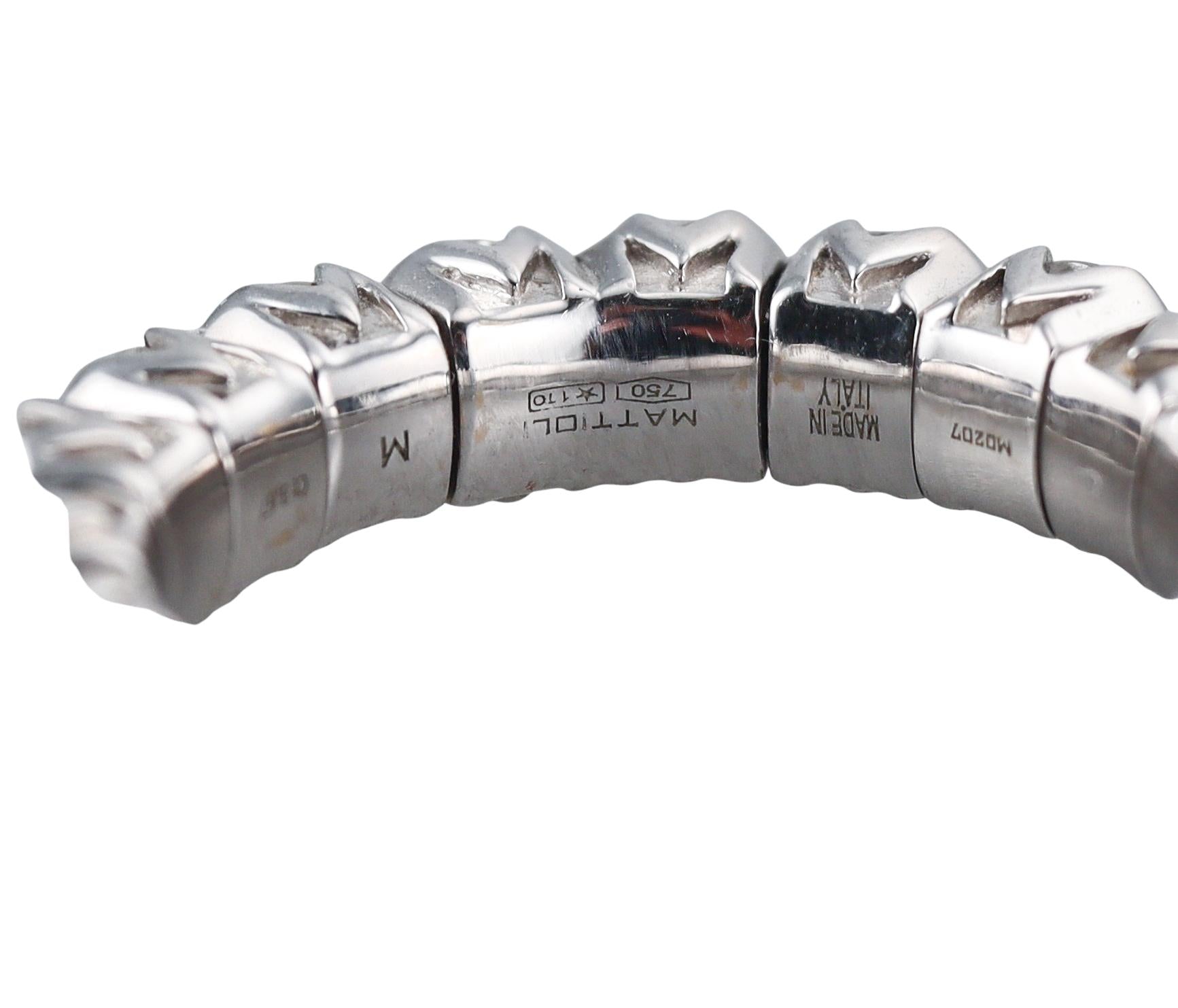 Mattioli X-Band 3.70ctw Diamond Gold Flexible Eternity Band Ring