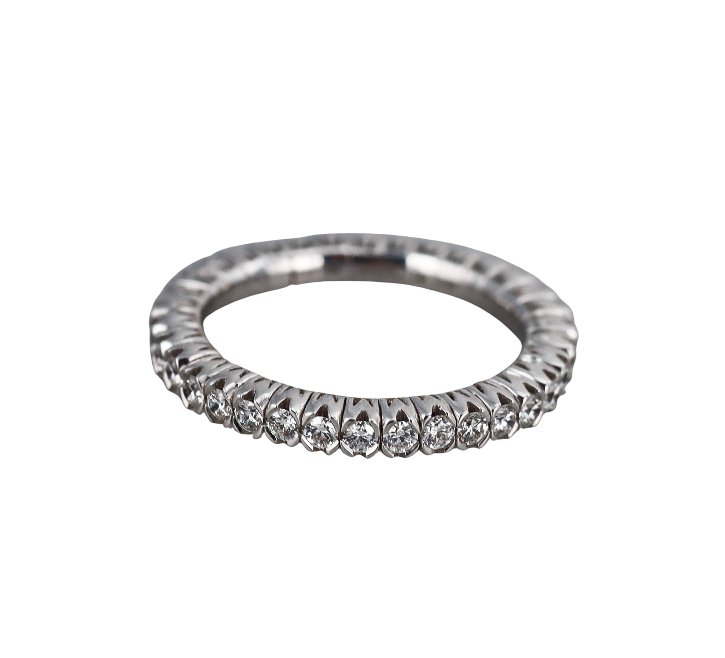 Mattioli X-Band 0.74ctw Diamond Gold Flexible Eternity Band Ring