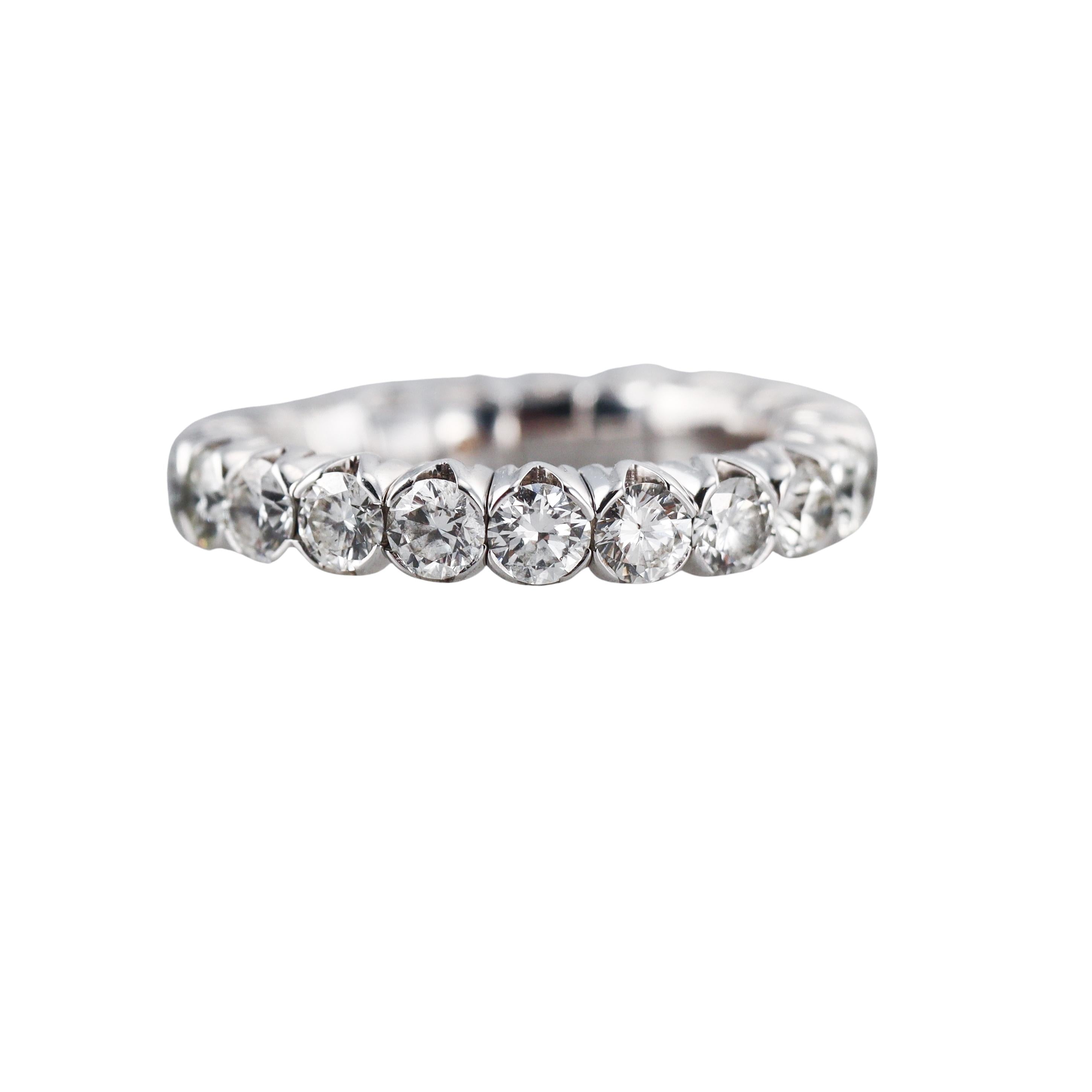 Mattioli X-Band 3.20ctw Diamond Gold Flexible Eternity Band Ring