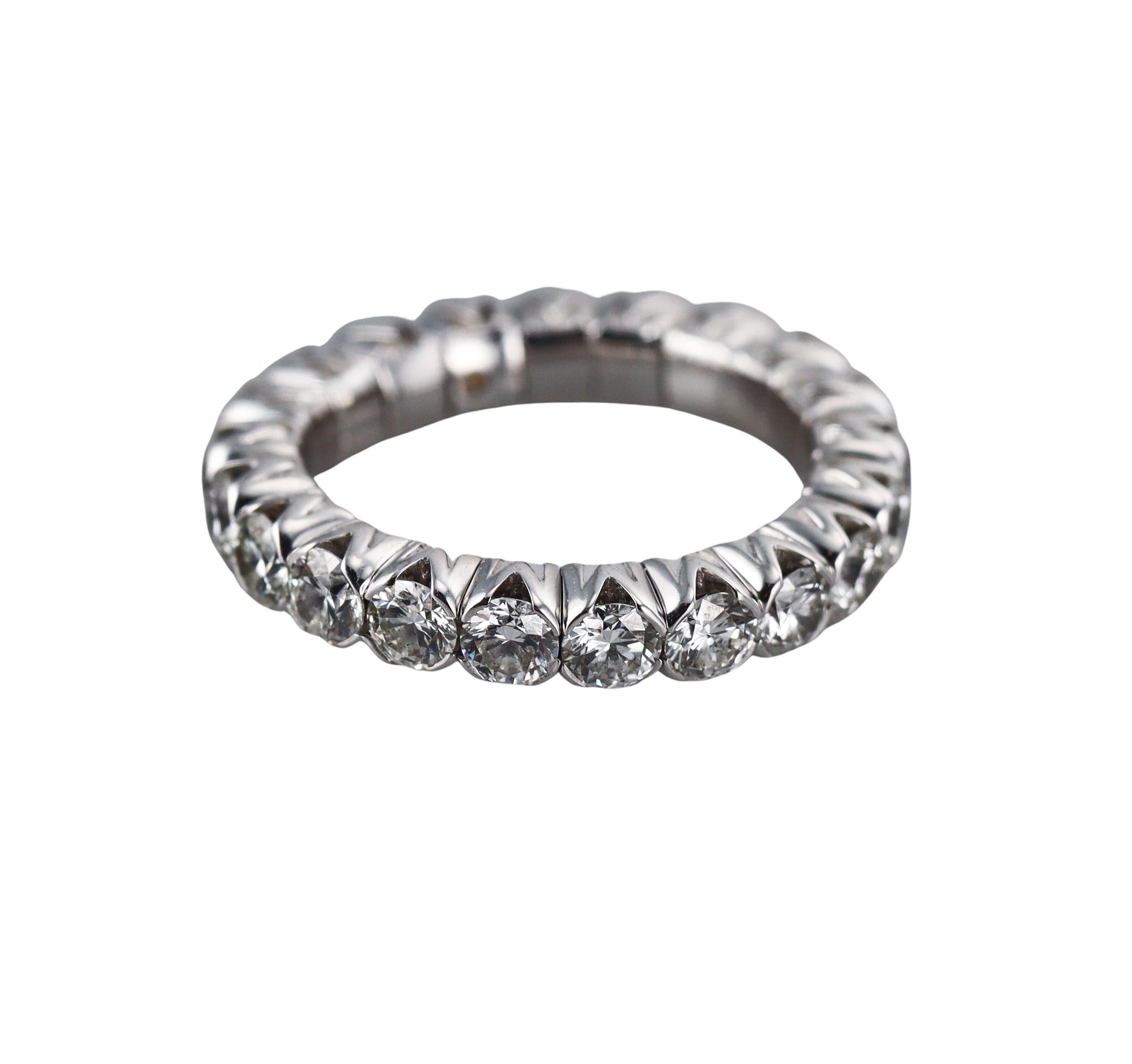 Mattioli X-Band 3.20ctw Diamond Gold Flexible Eternity Band Ring