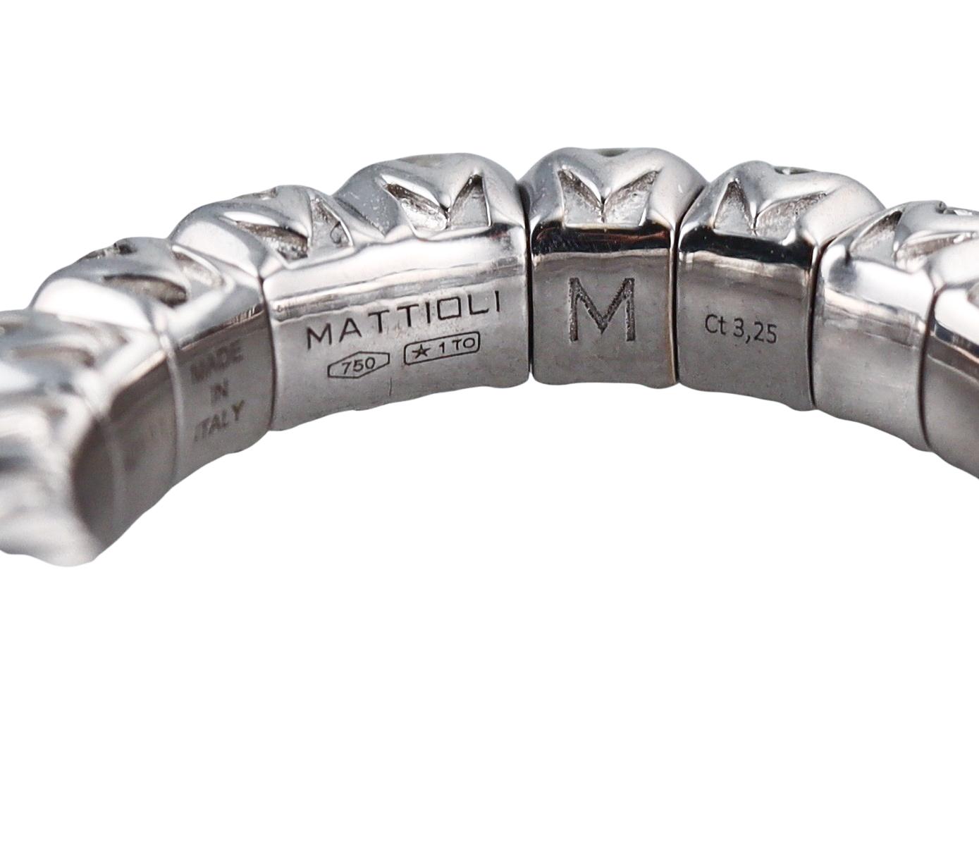 Mattioli X-Band 3.20ctw Diamond Gold Flexible Eternity Band Ring