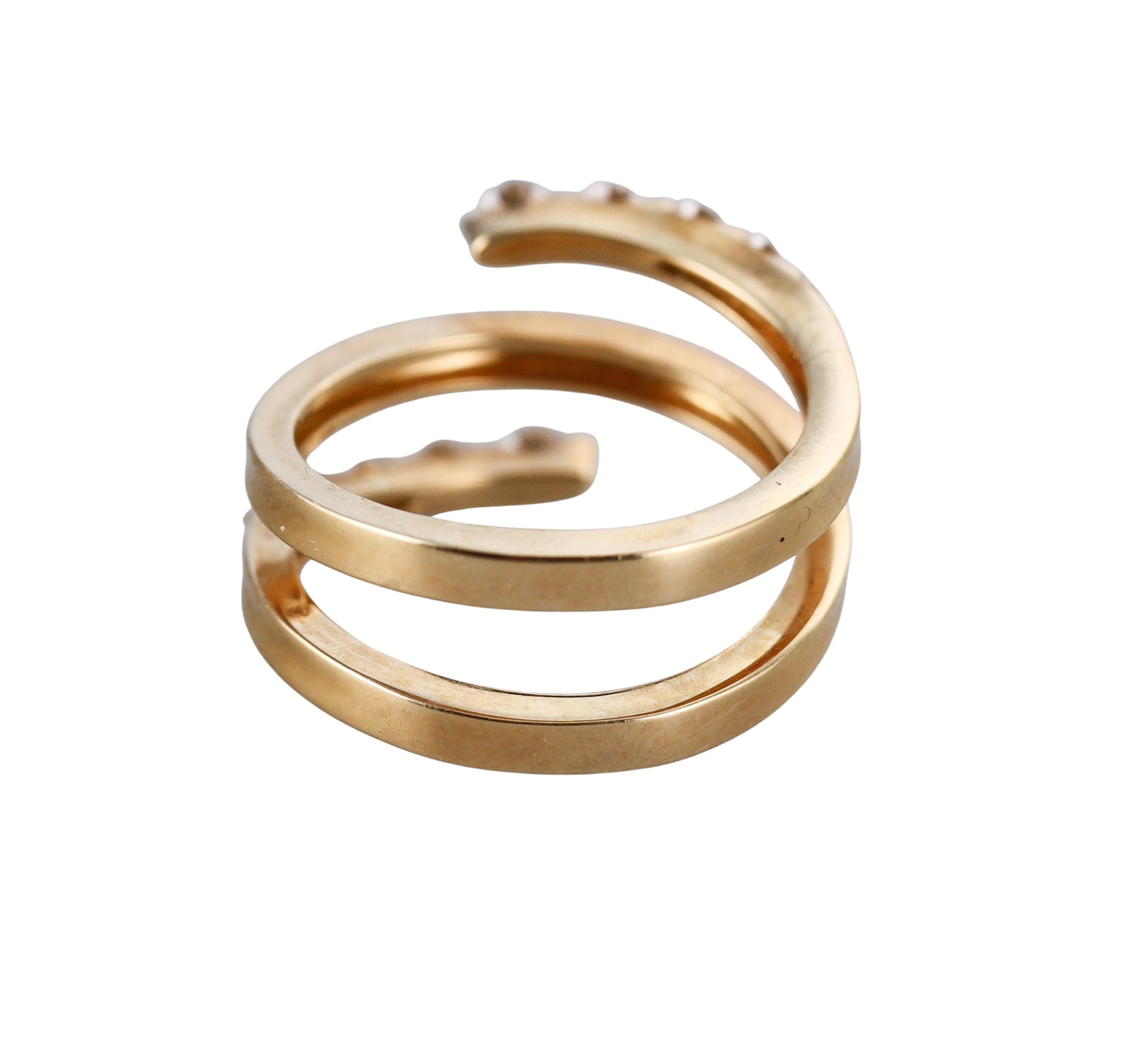 Mattioli Aspis Yellow Gold Diamond Ring