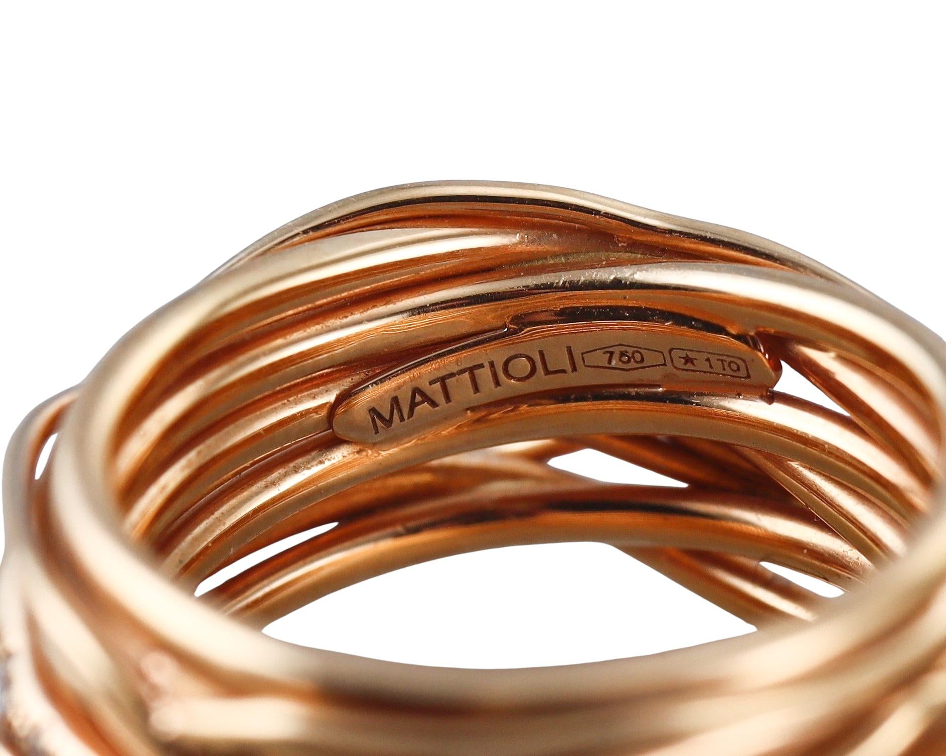 Mattioli Tibet Diamond Rose Gold Ring