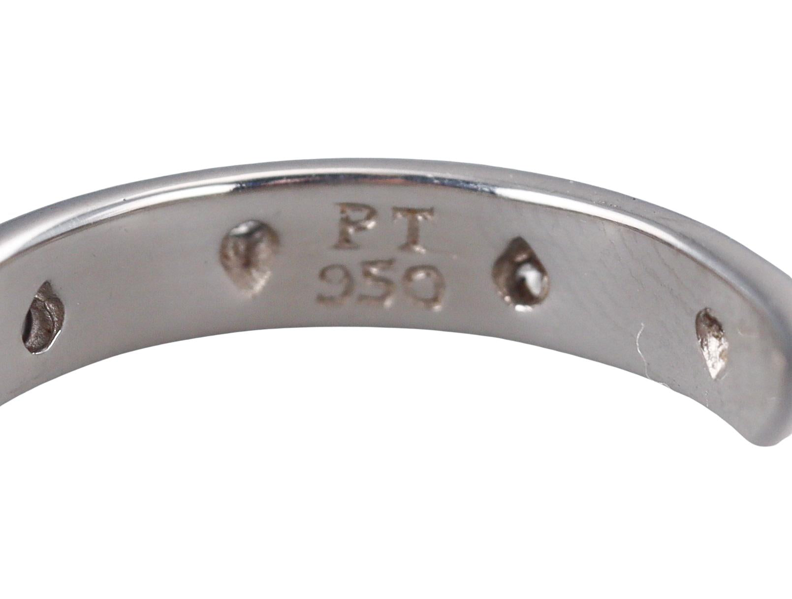 Tiffany & Co Etoile Platinum Diamond 4mm Wedding Band Ring