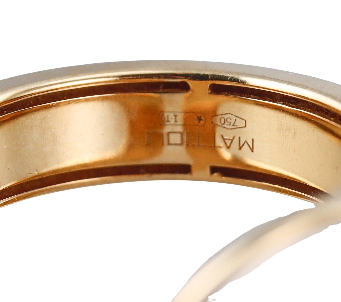 Mattioli Aruba Yellow Gold MOP Cuff Ring