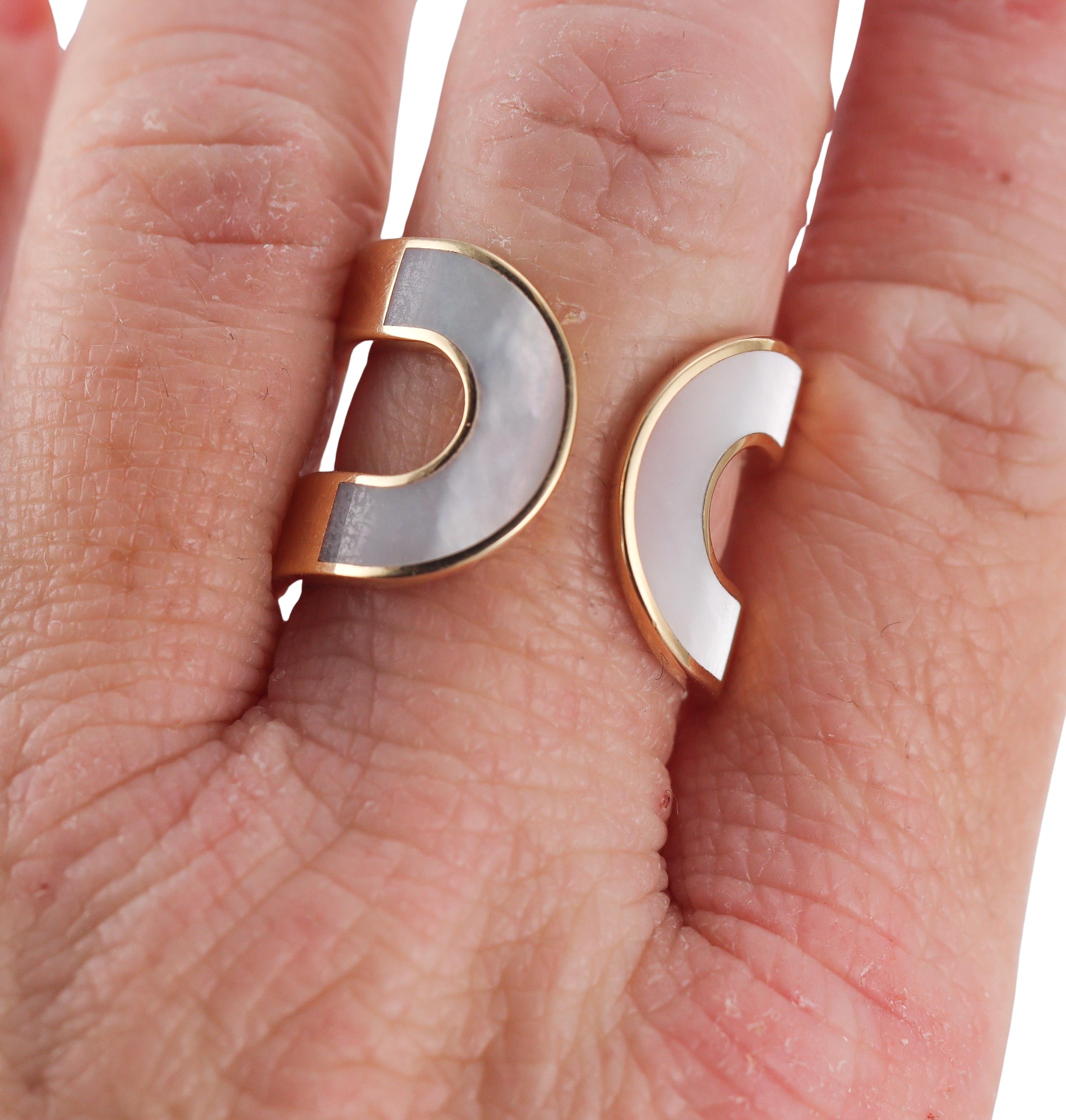 Mattioli Aruba Yellow Gold MOP Cuff Ring