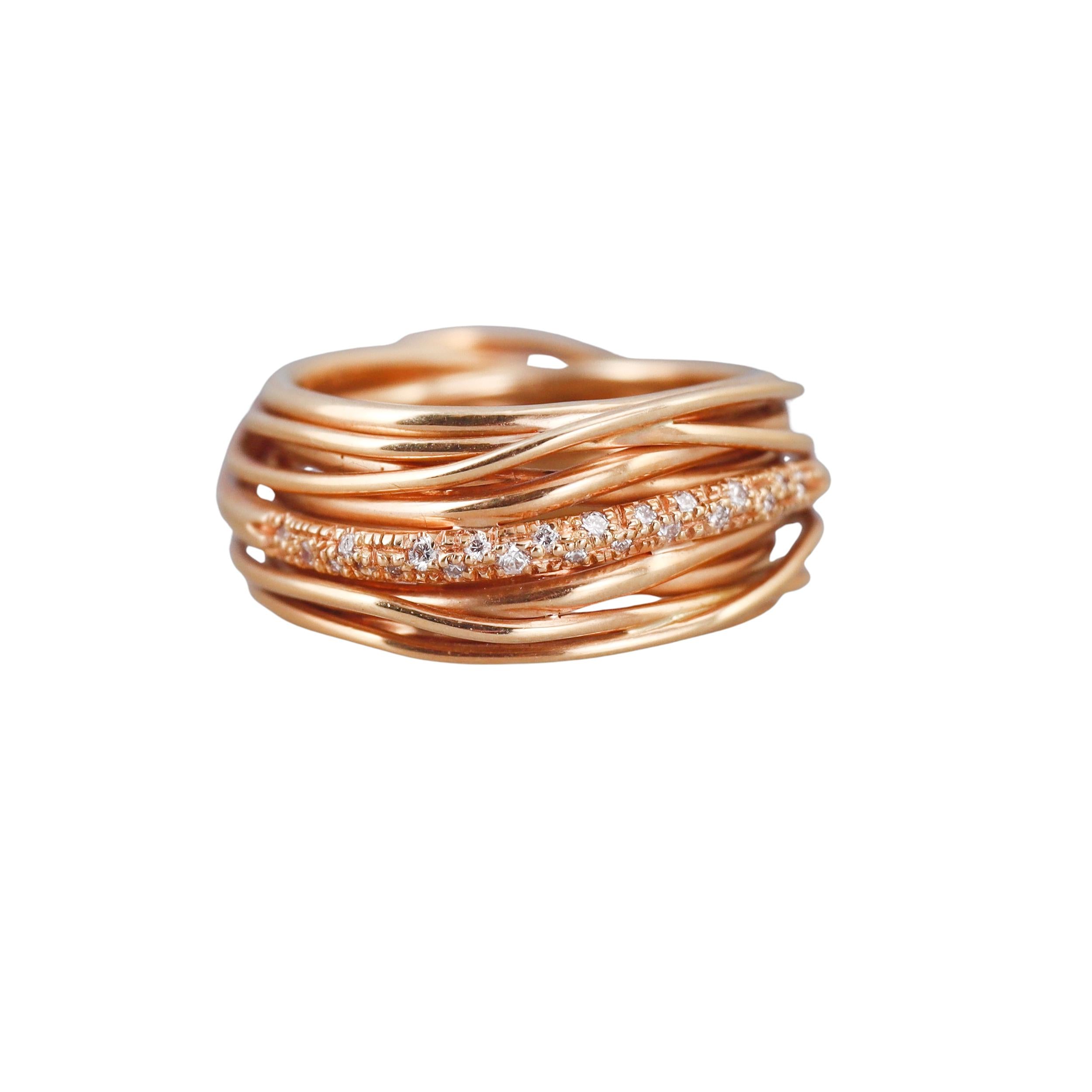 Mattioli Tibet Rose Gold Diamond Ring