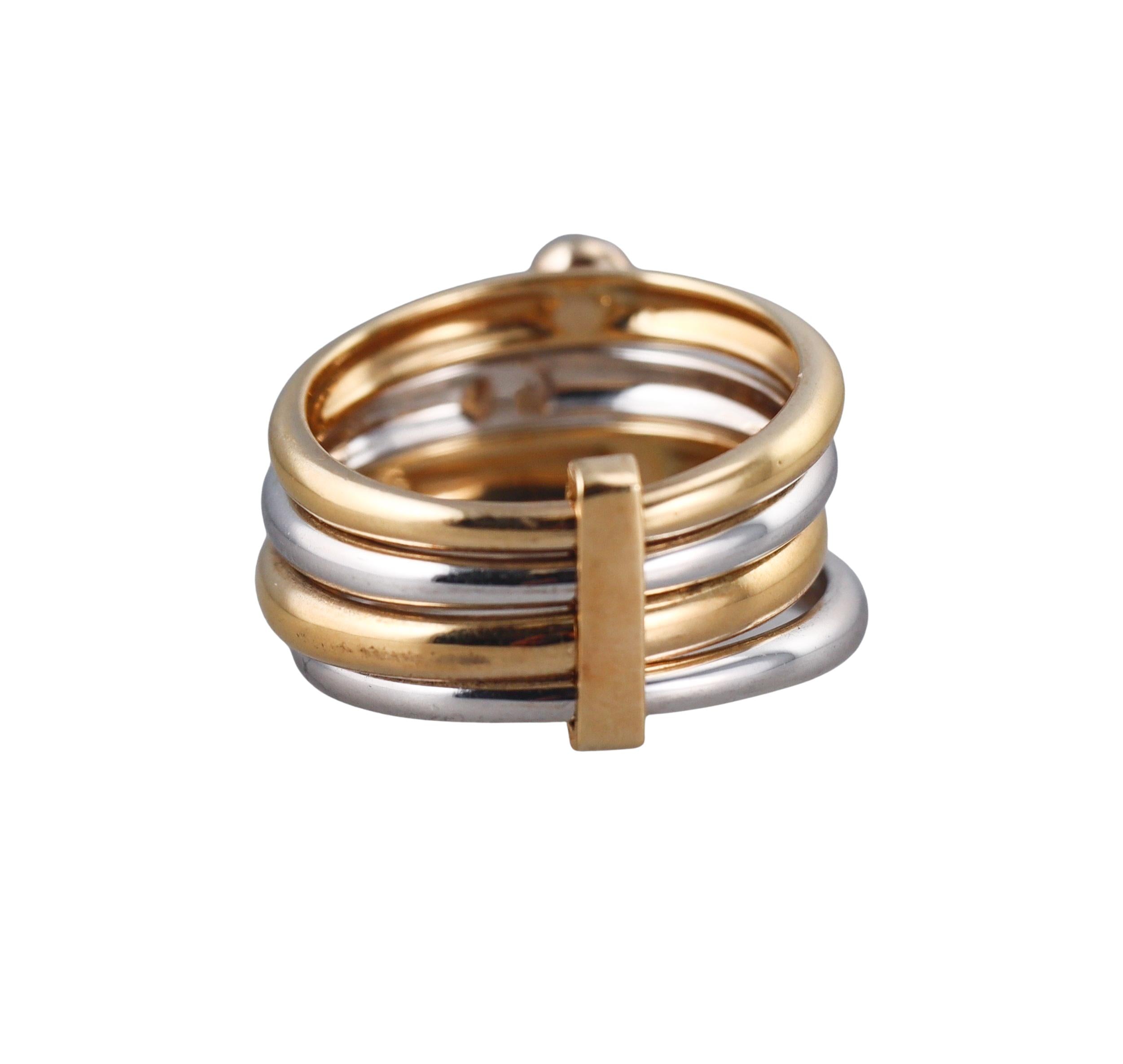 Mattioli Tibet Rose White Gold Diamond Band Ring