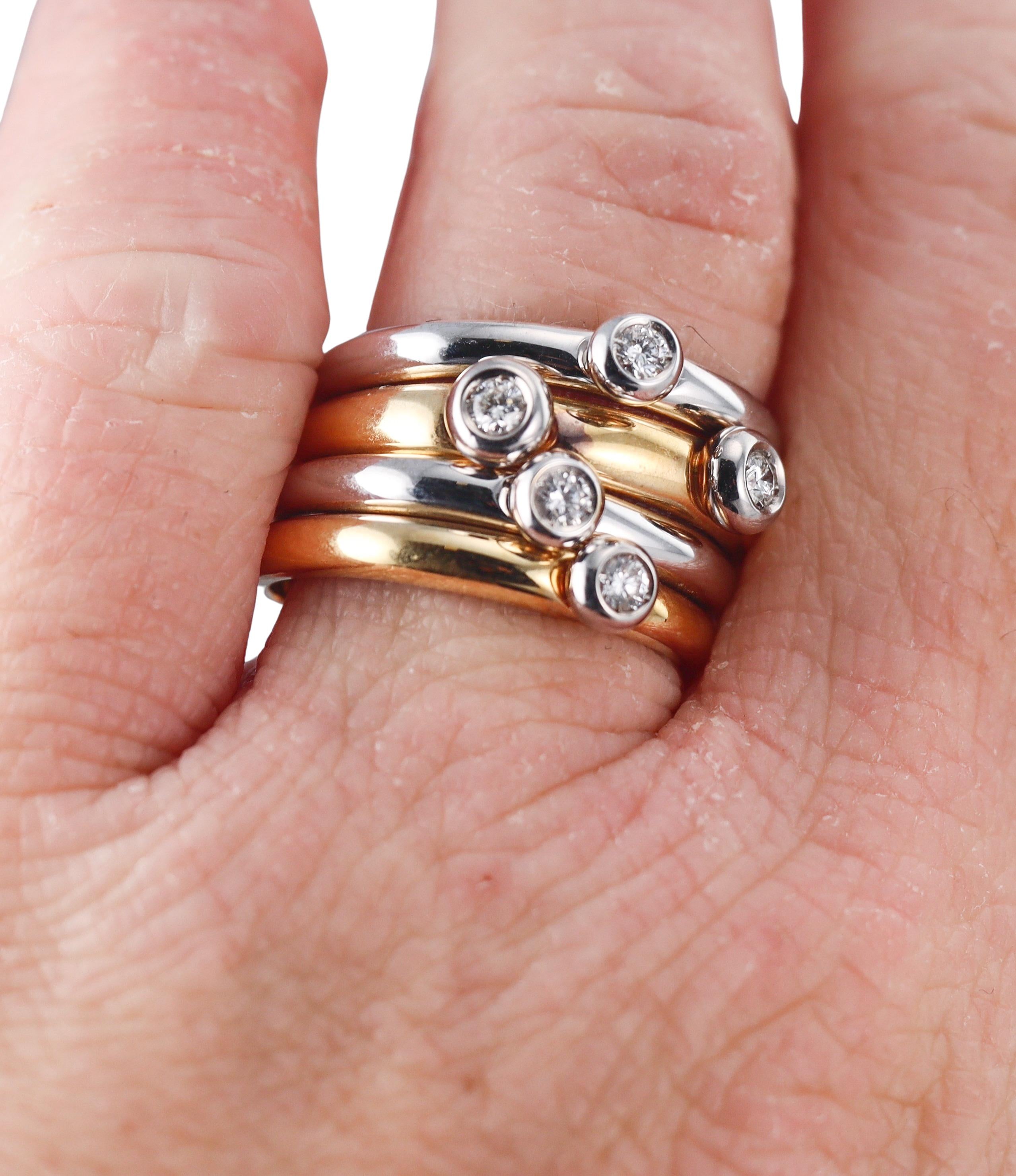 Mattioli Tibet Rose White Gold Diamond Ring