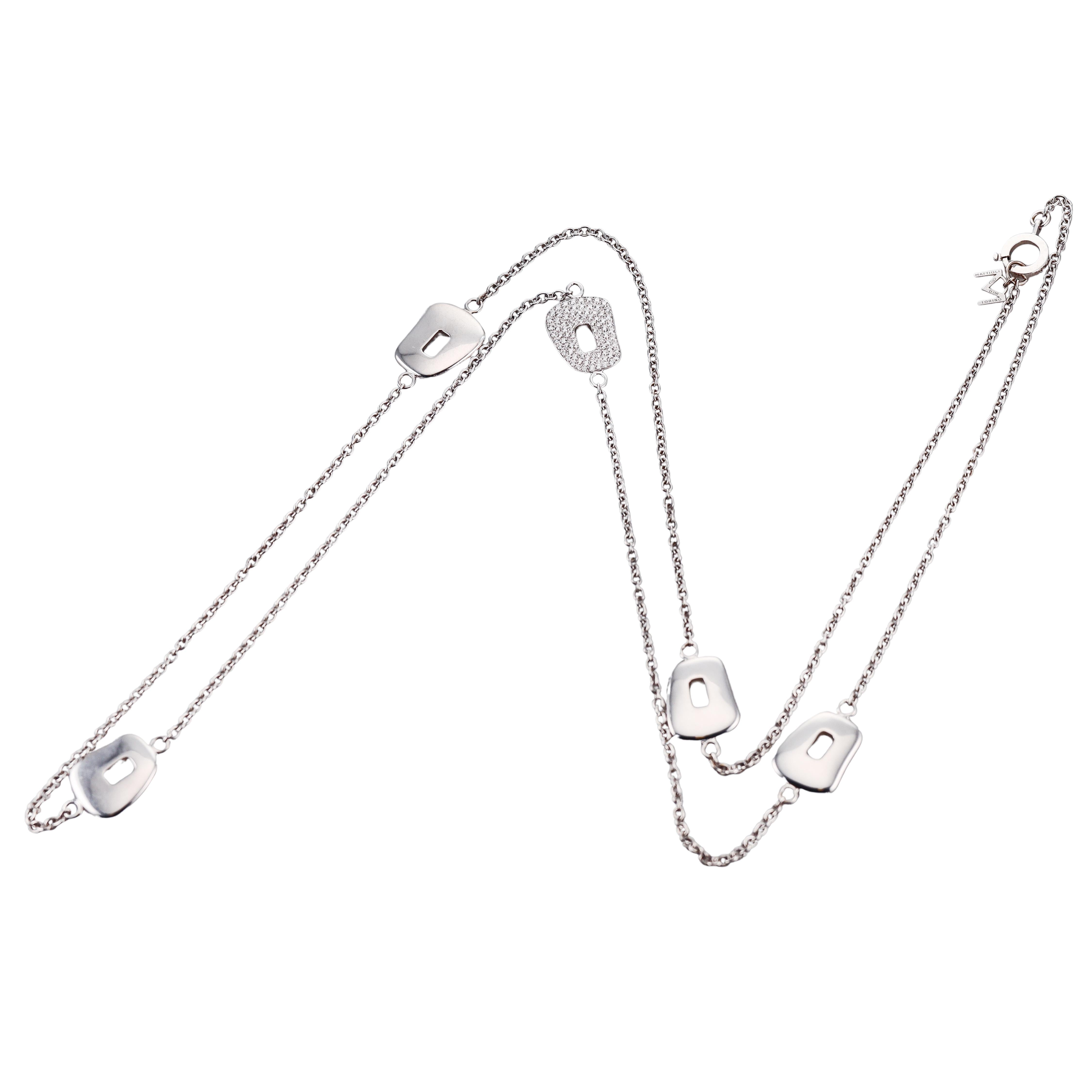 Mattioli Puzzle Sautoir Diamond Gold Necklace