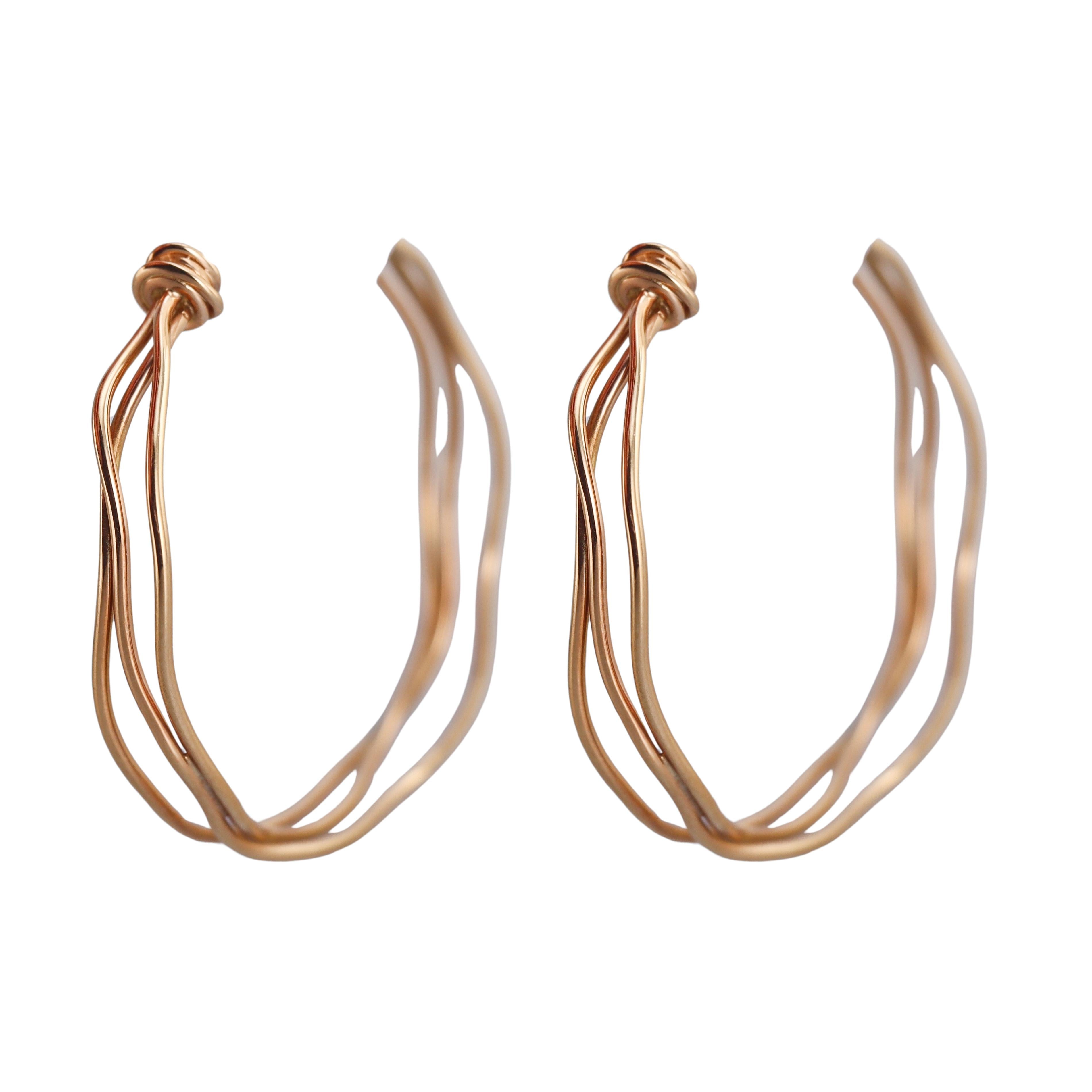 Mattioli Tibet Rose Gold Hoop Earrings