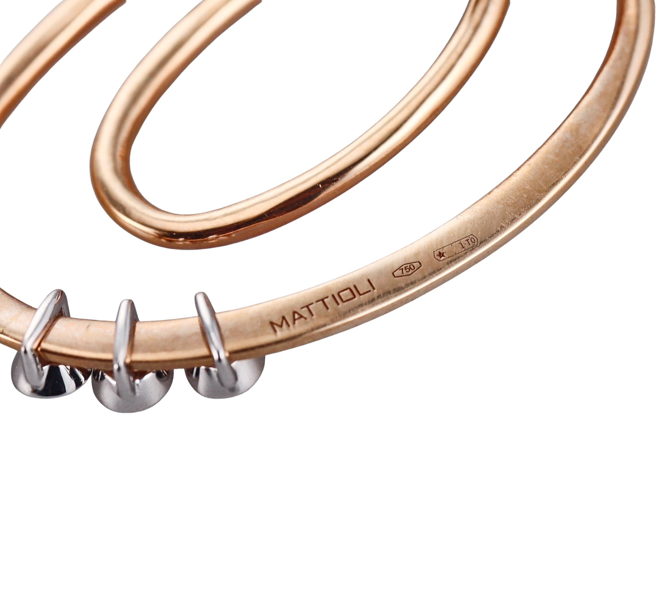 Mattioli Chips Rose Gold Diamond Earrings