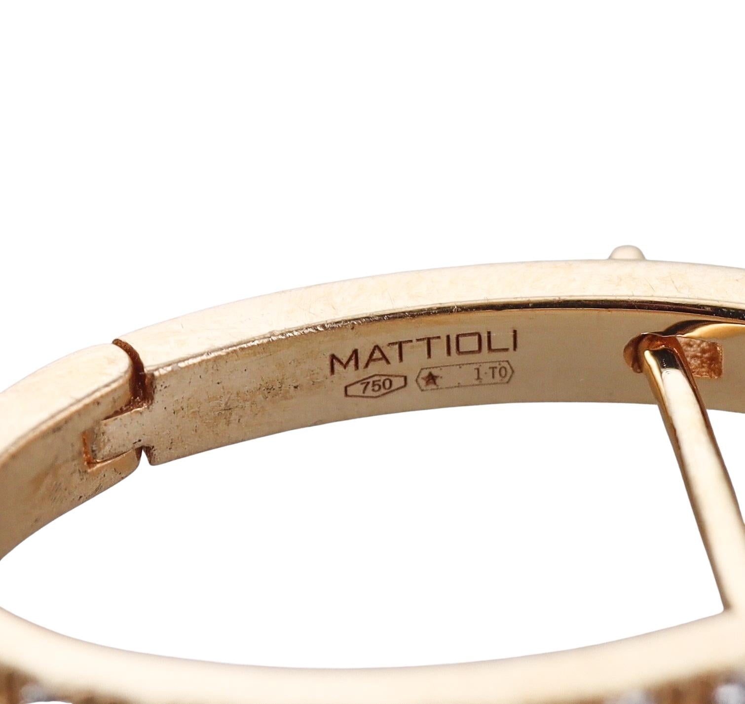 Mattioli Puzzle Diamond Rose Gold MOP Large Interchangeable Earrings