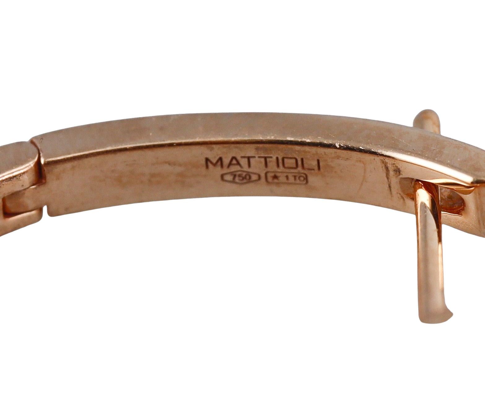 Mattioli Puzzle Diamond Rose Gold MOP Chalcedony Large Earrings