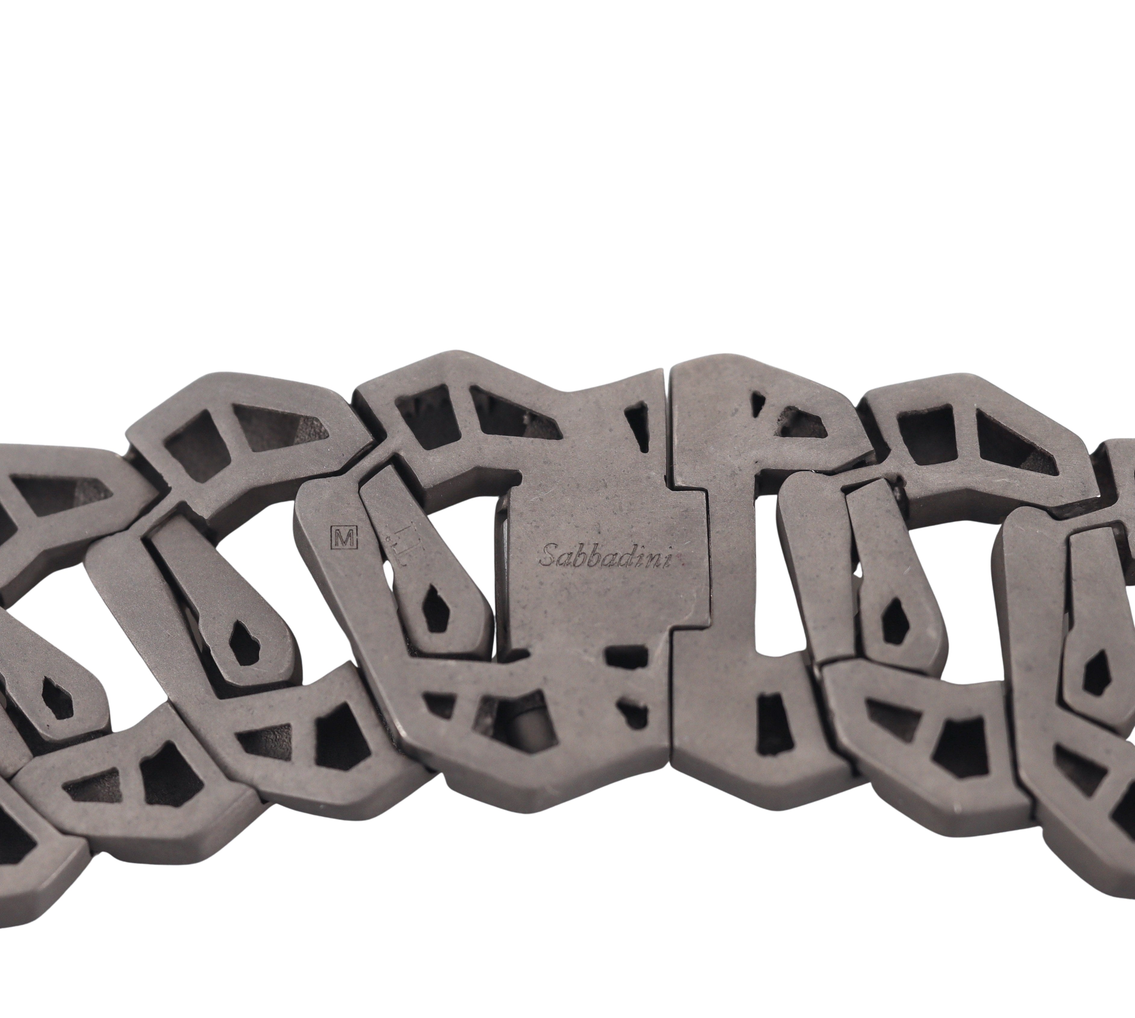 Sabbadini Titanium Rose Gold Link Necklace