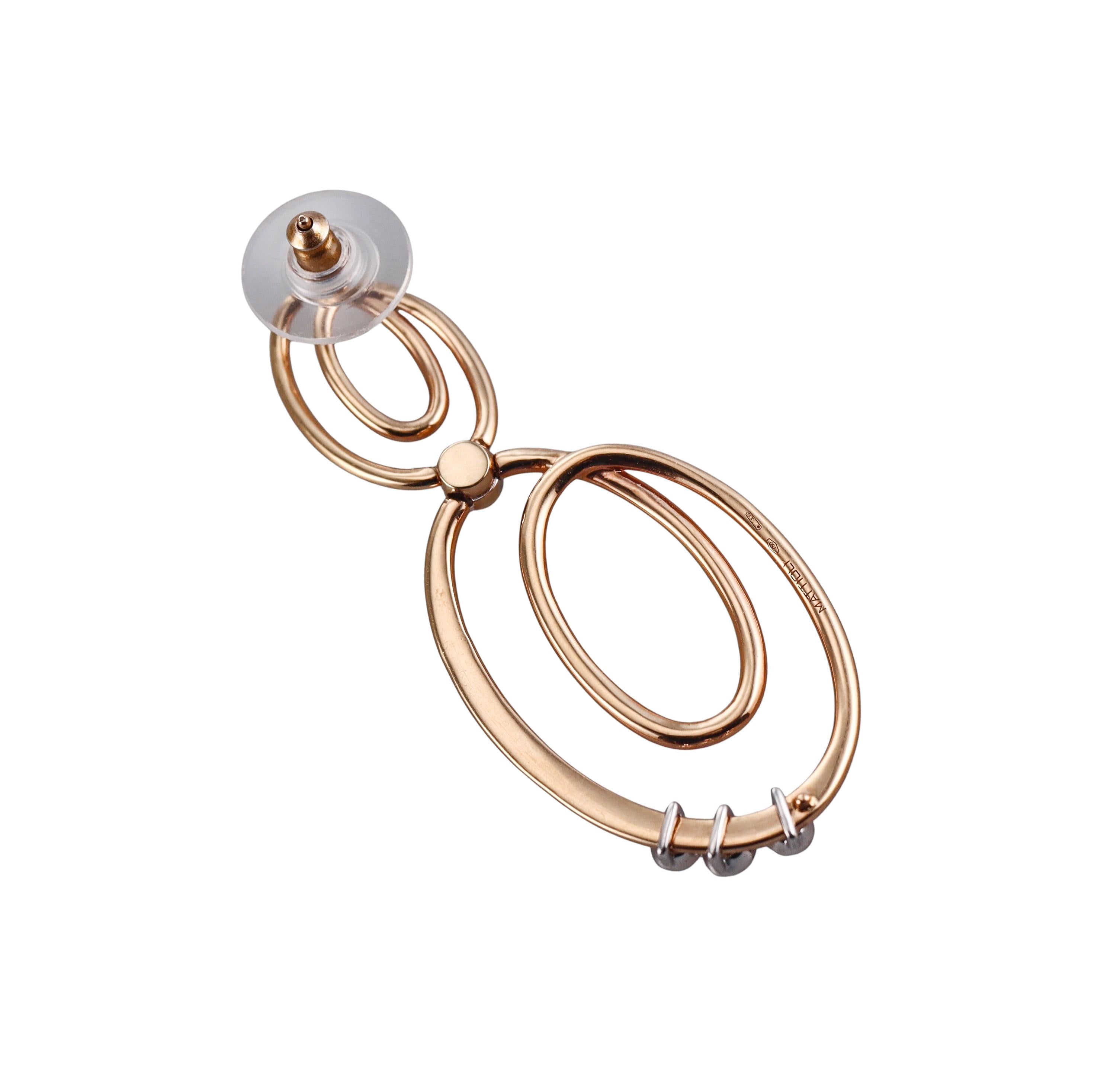 Mattioli Chips Diamond Gold Earrings