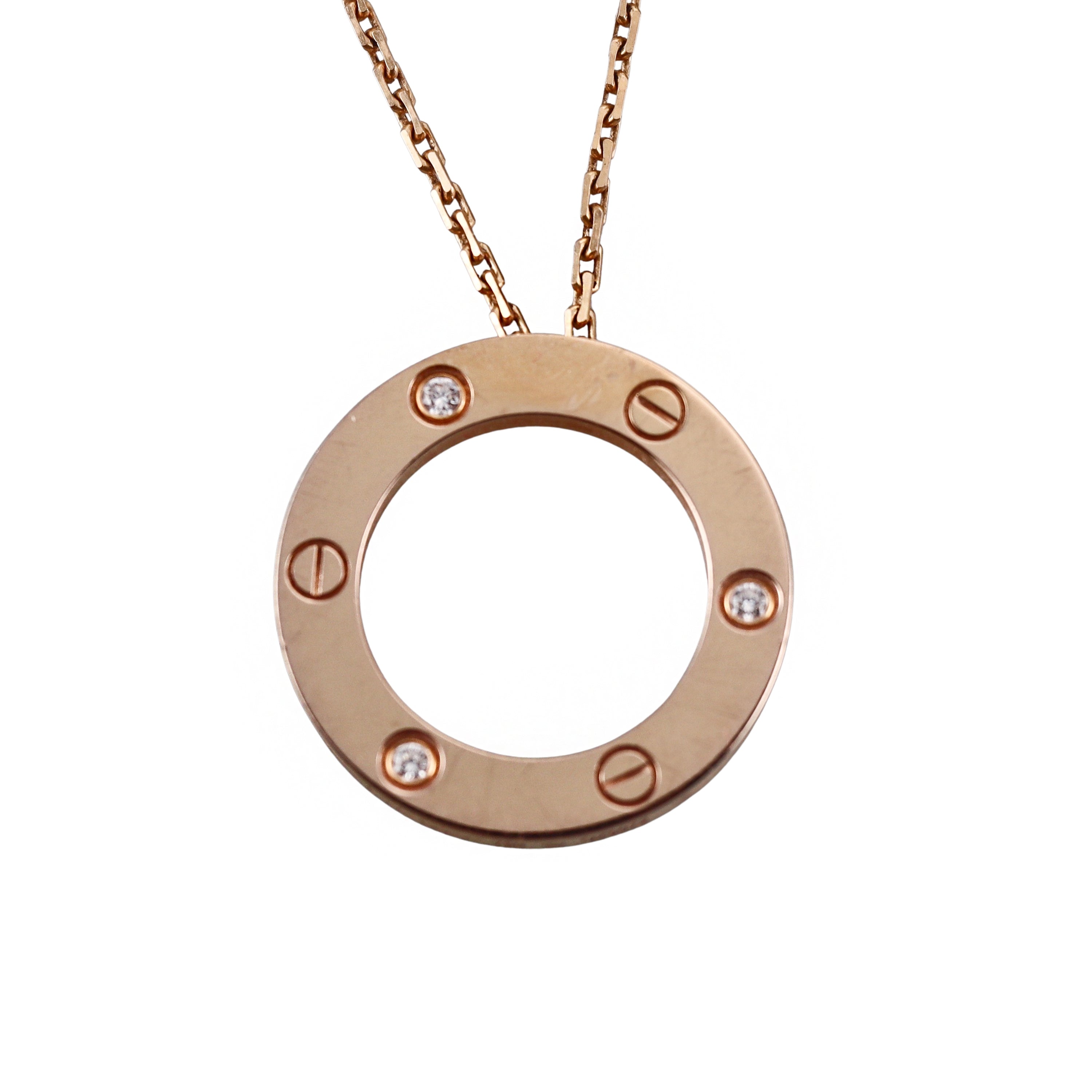 Cartier Love Yellow Gold Diamond Pendant Necklace
