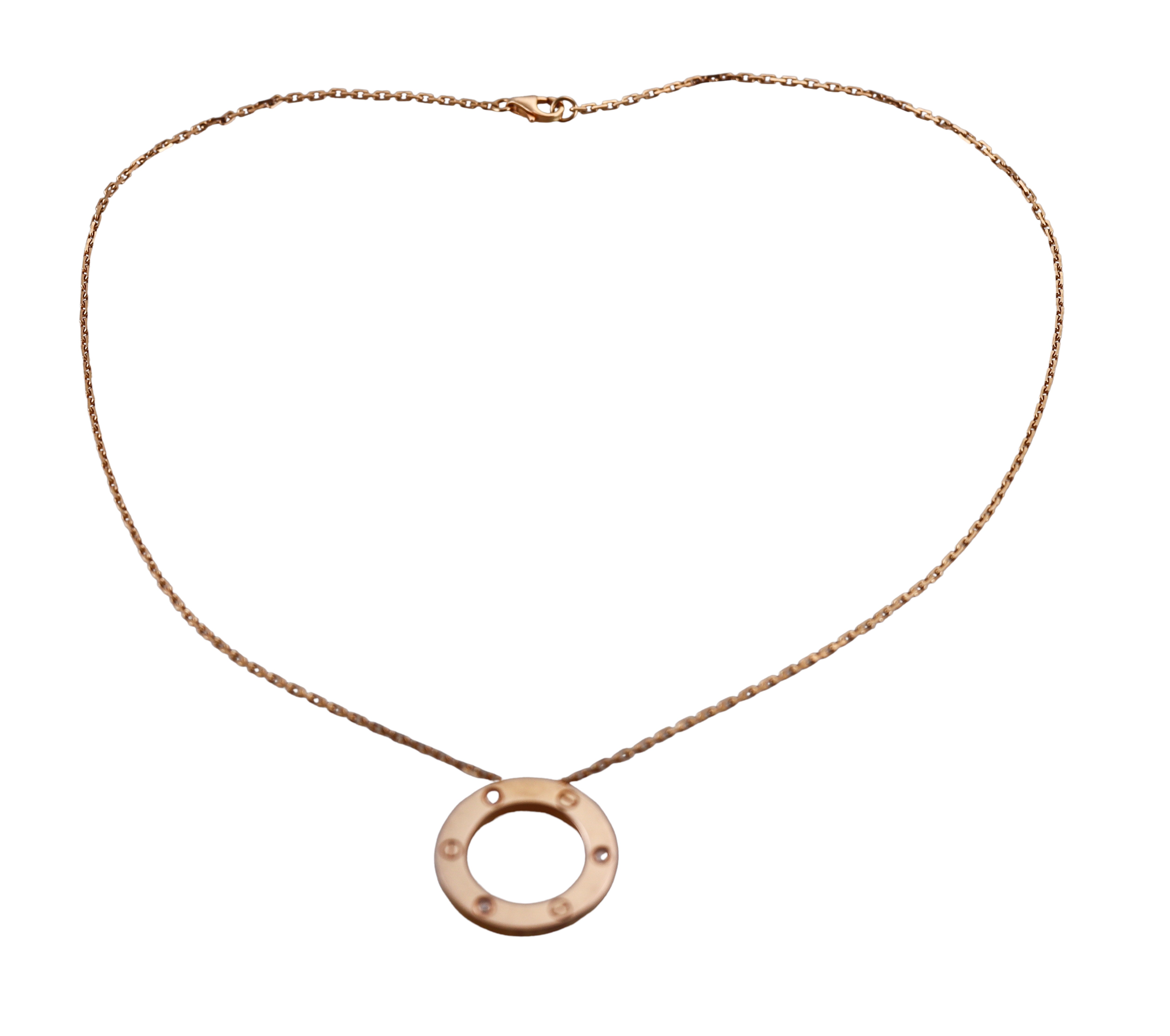 Cartier Love Yellow Gold Diamond Pendant Necklace