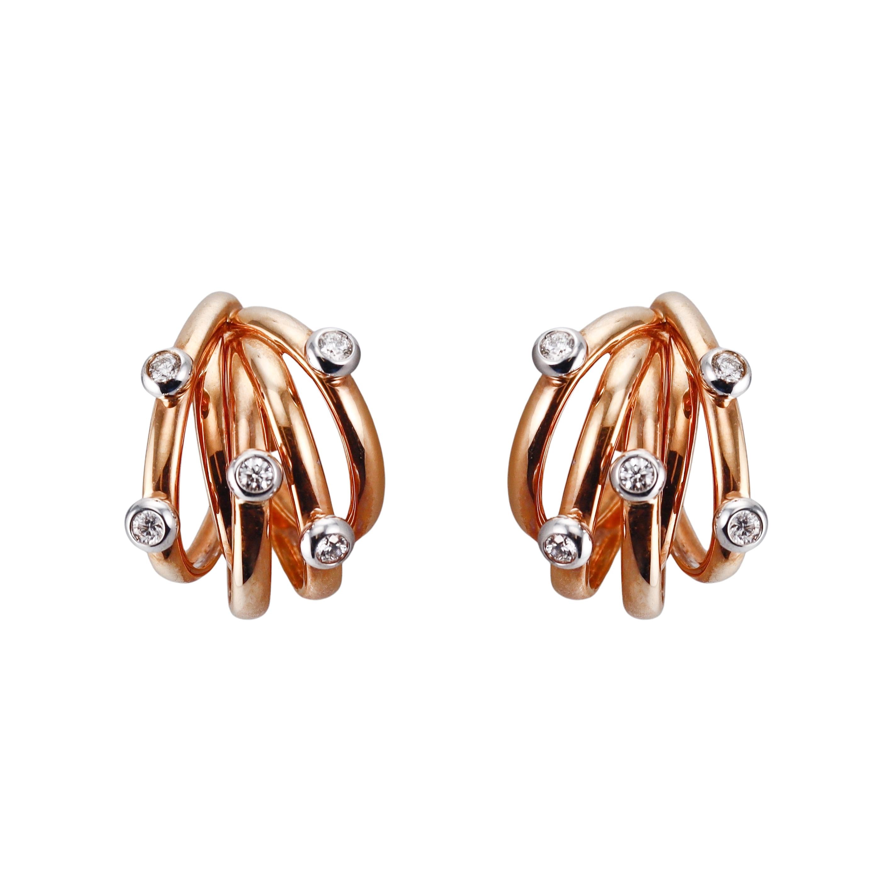 Mattioli Tibet Rose Gold Diamond Earrings