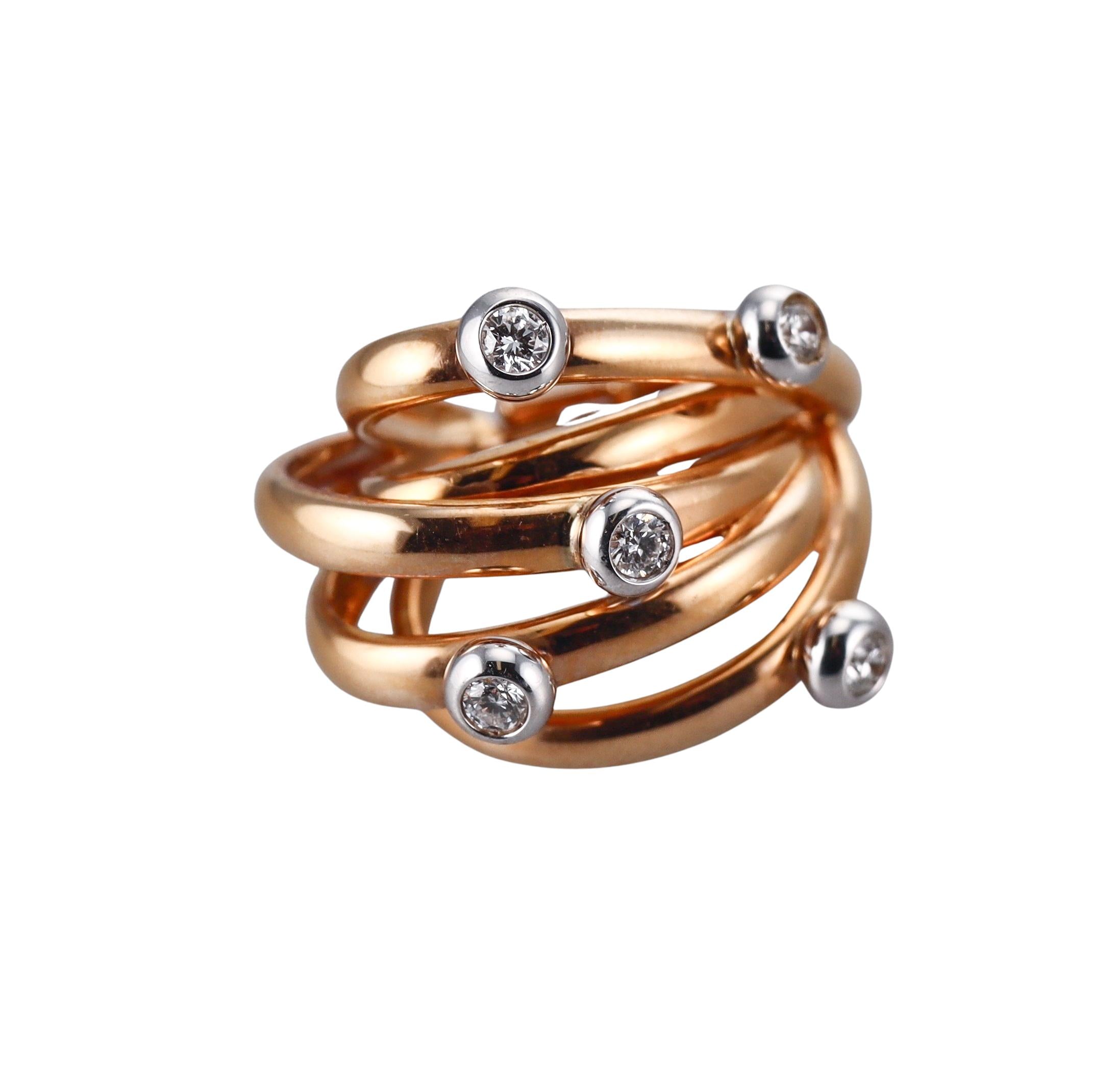 Mattioli Tibet Rose Gold Diamond Earrings