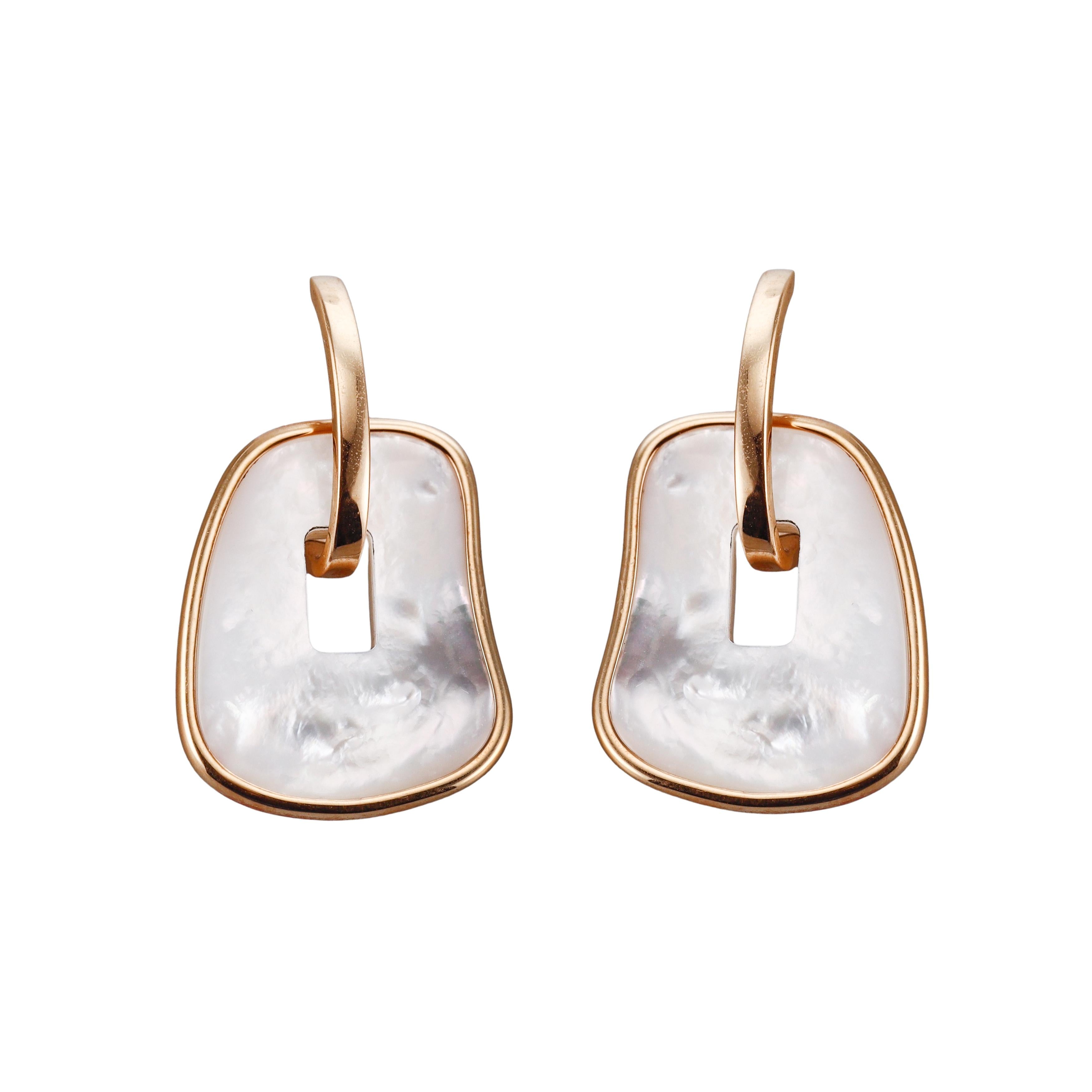 Mattioli Puzzle Rose Gold MOP Large Earrings