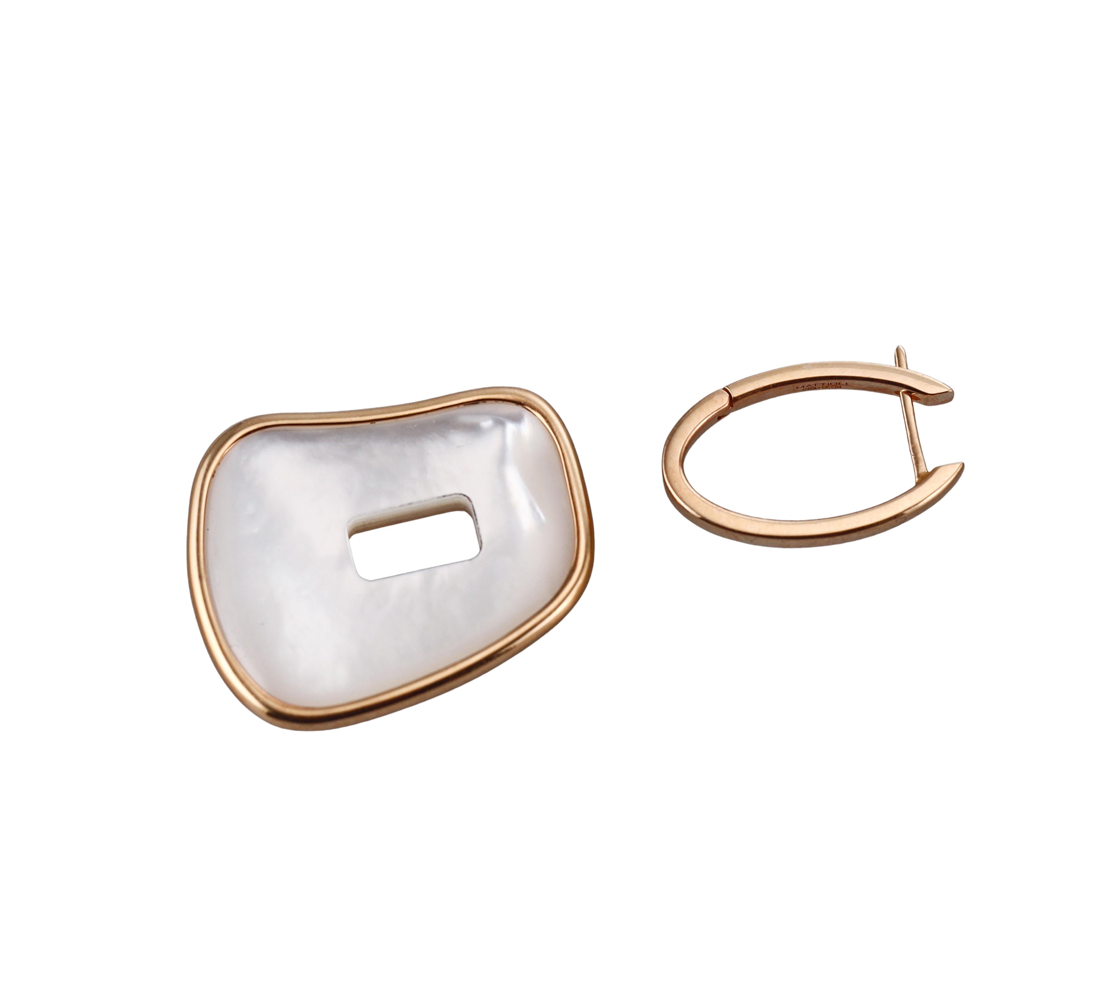 Mattioli Puzzle Rose Gold MOP Large Earrings