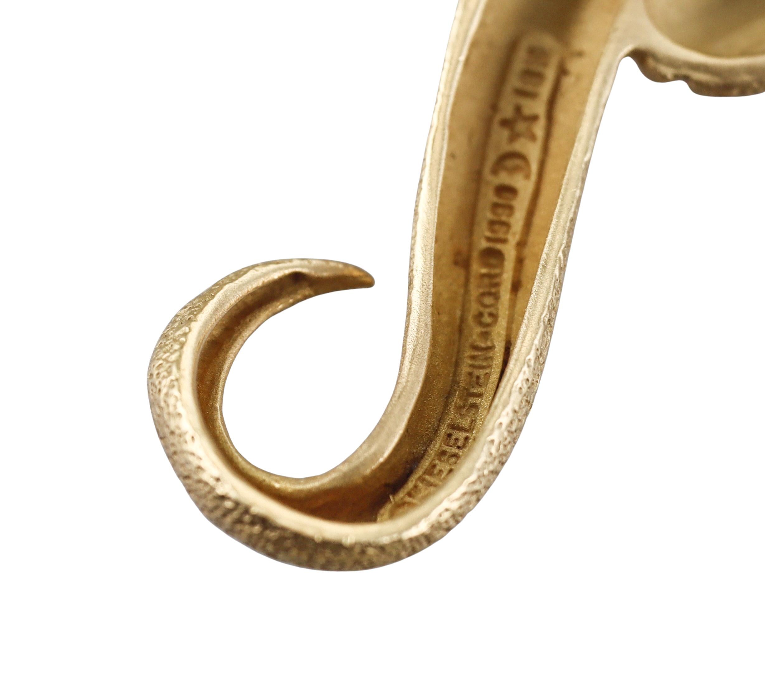 Kieselstein Cord Sapphire Gold Lizard Brooch