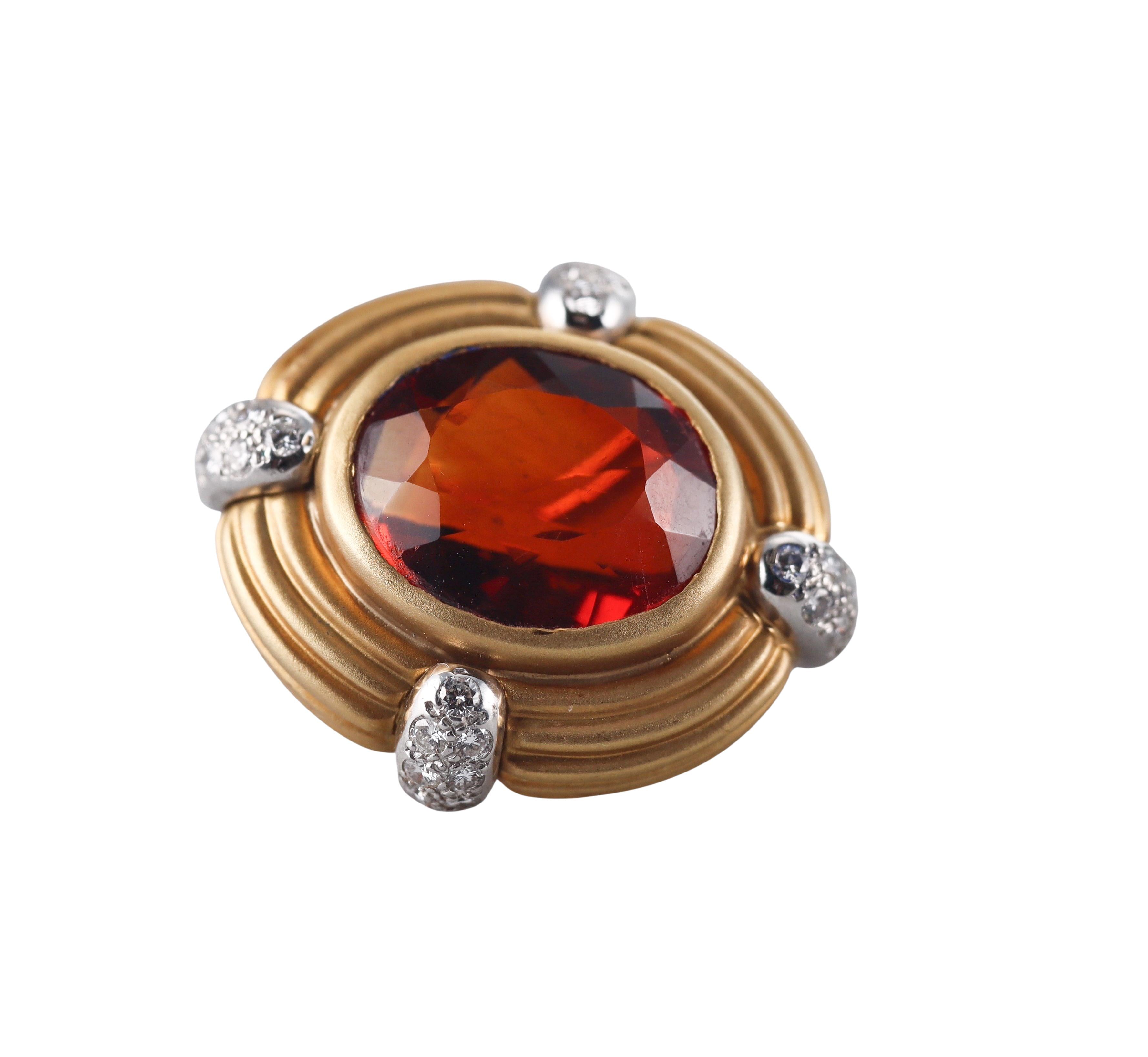 Kwiat Vintage Madeira Citrine Diamond Gold Earrings