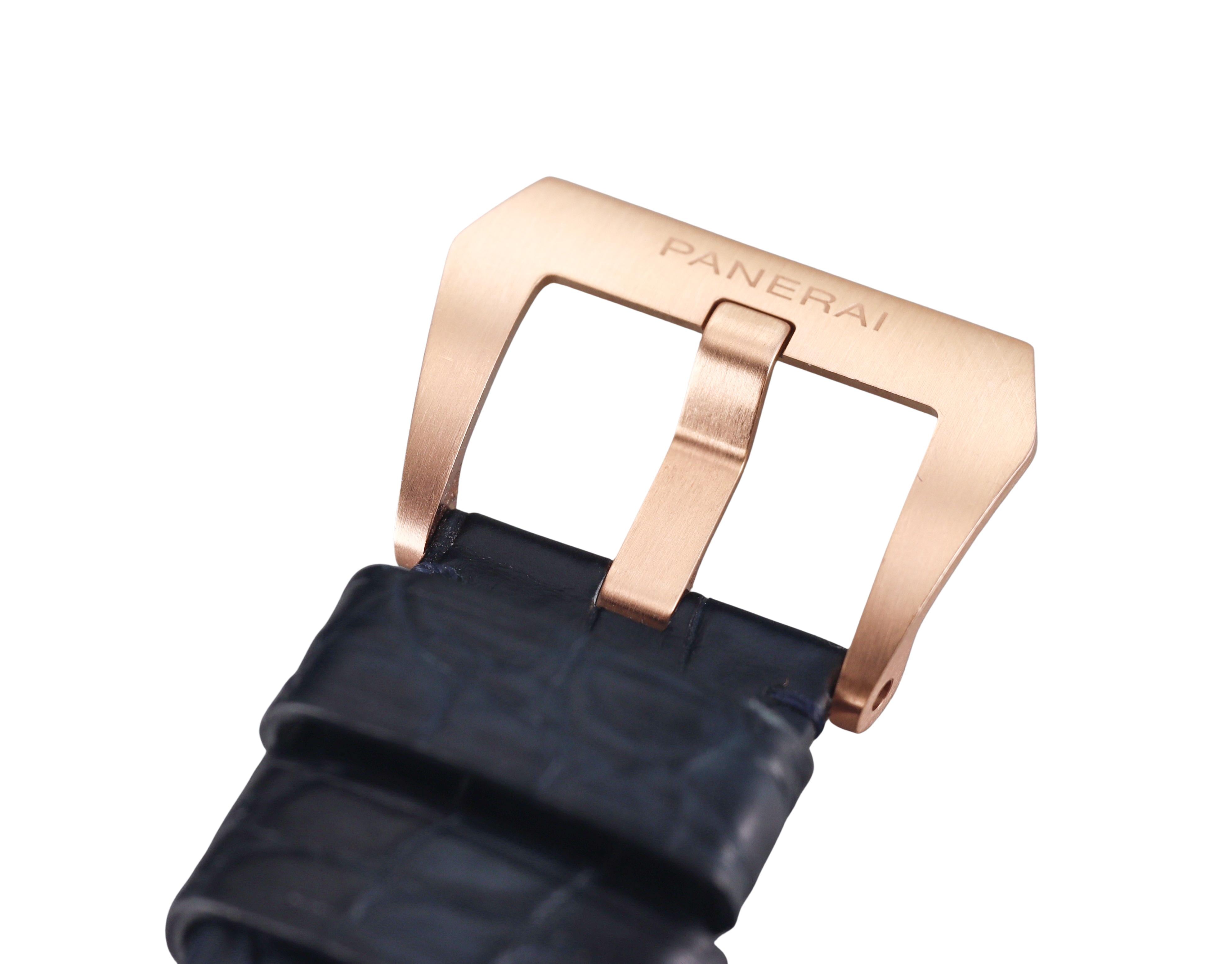Panerai Goldtech Luminor 44mm Chronograph Rose Gold Watch PAM01111