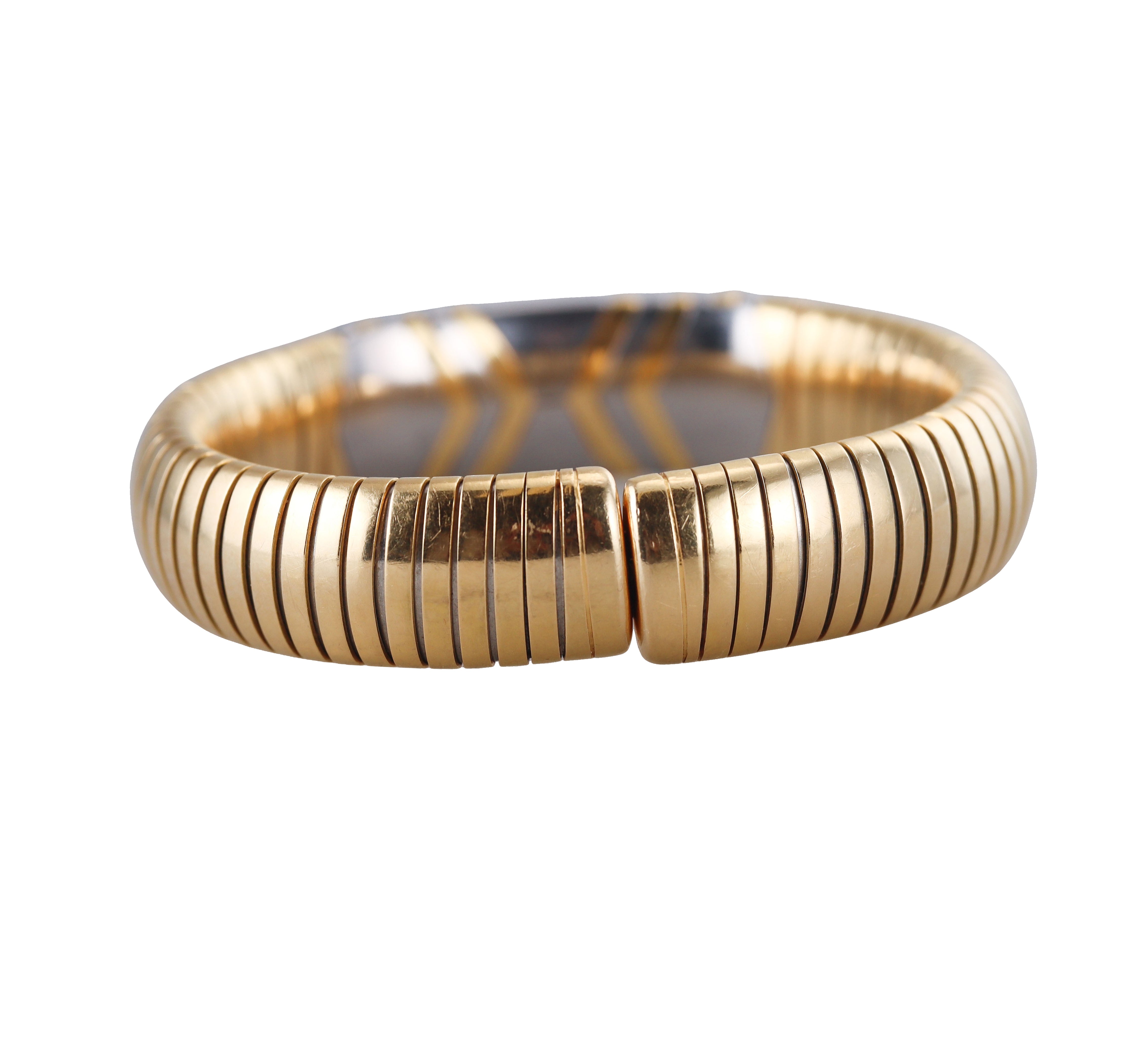 Bulgari Alveare Gold Steel Tubogas Bracelet