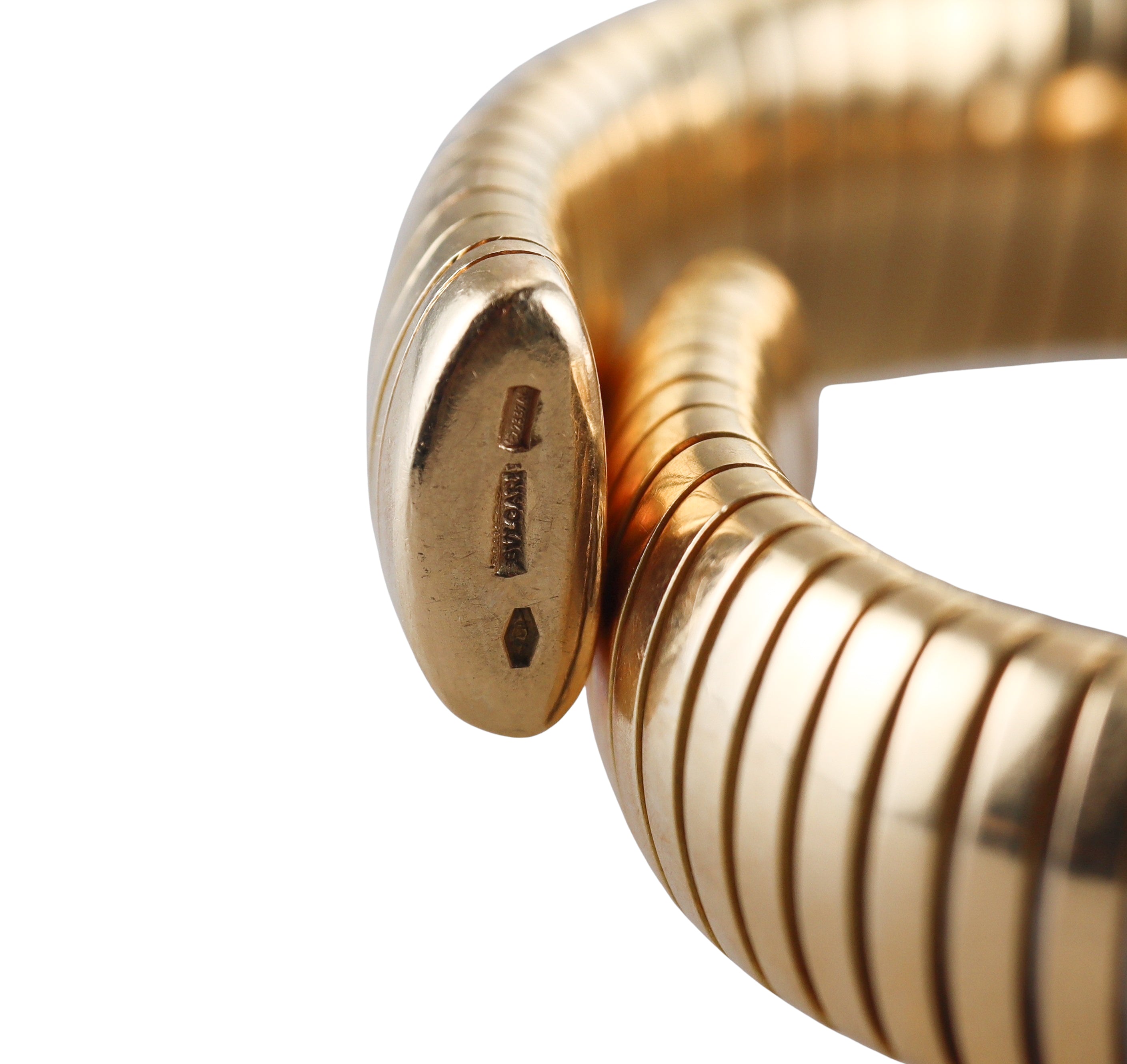 Bulgari Alveare Gold Steel Tubogas Bracelet
